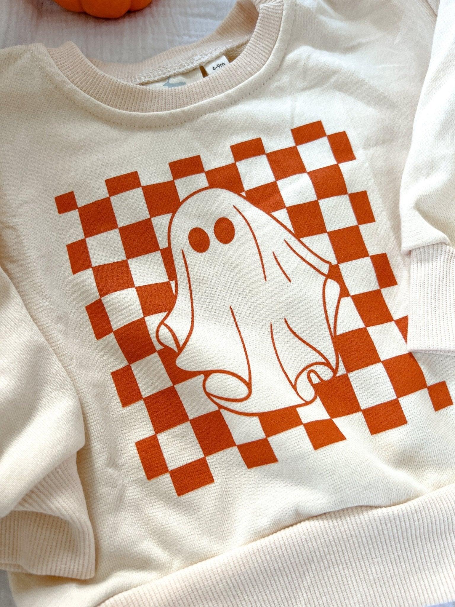 Checkered Ghost Crewneck Sweatshirt