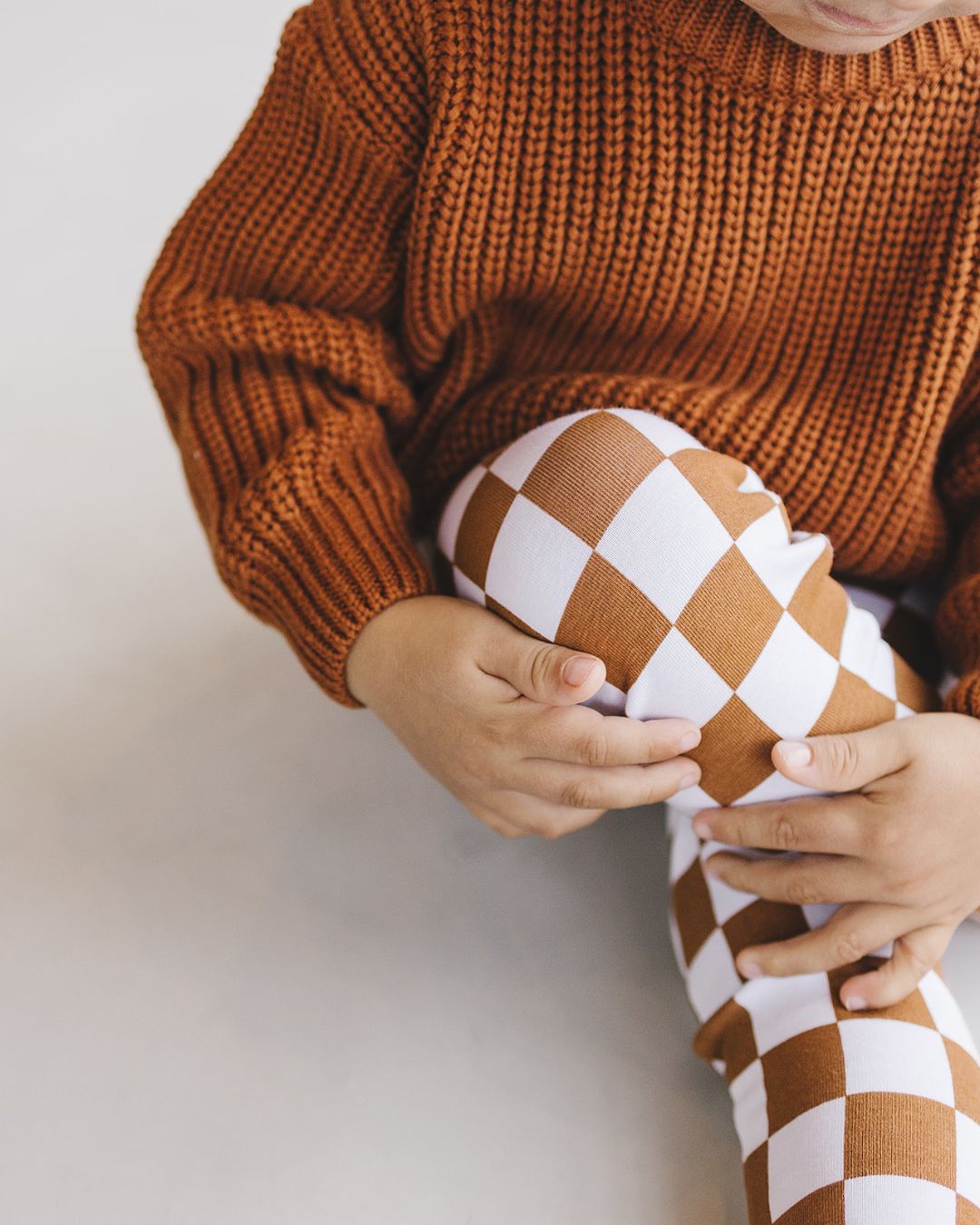 Checkered Leggings | Copper