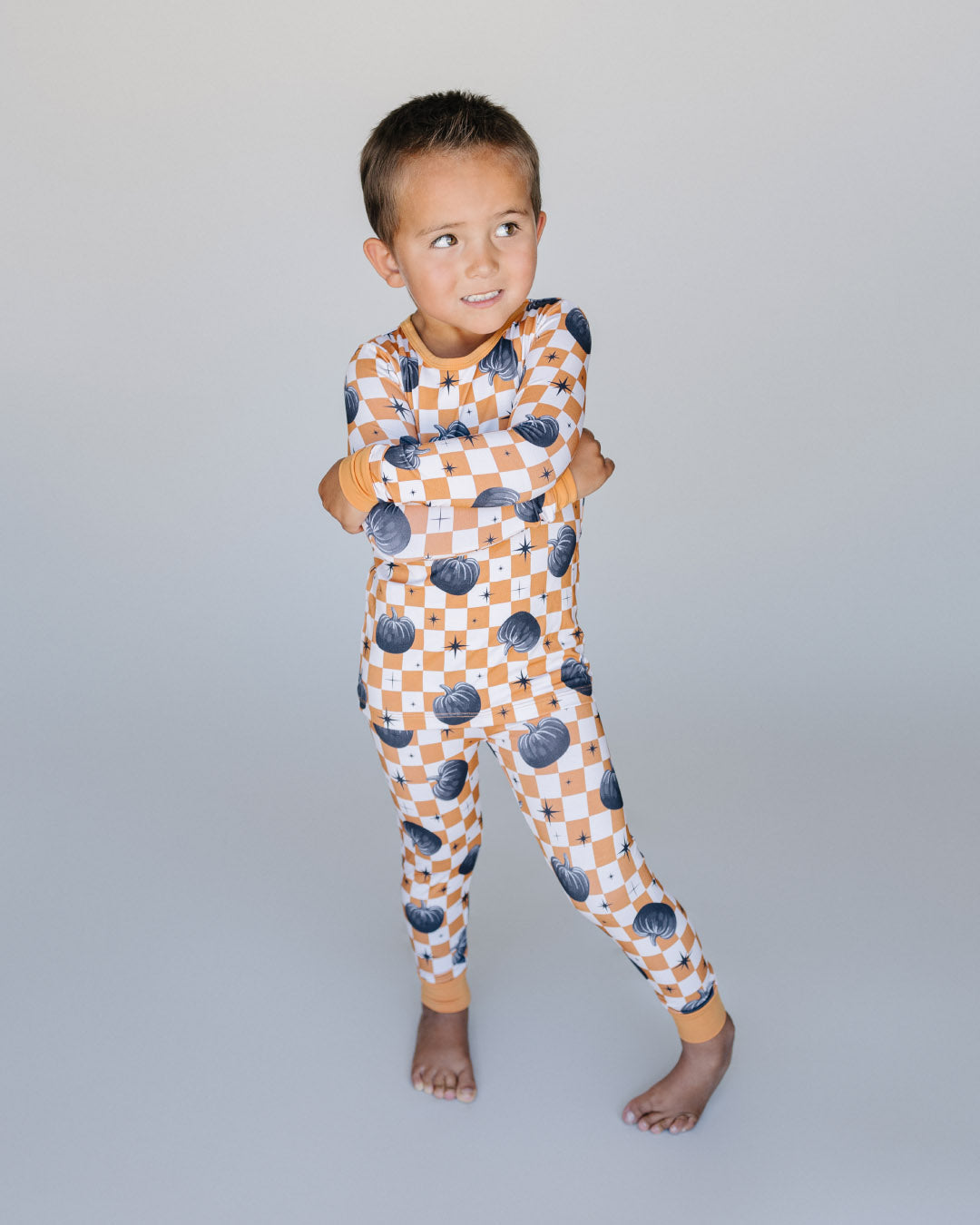 Bamboo Two Piece Set | Checkered Pumpkin