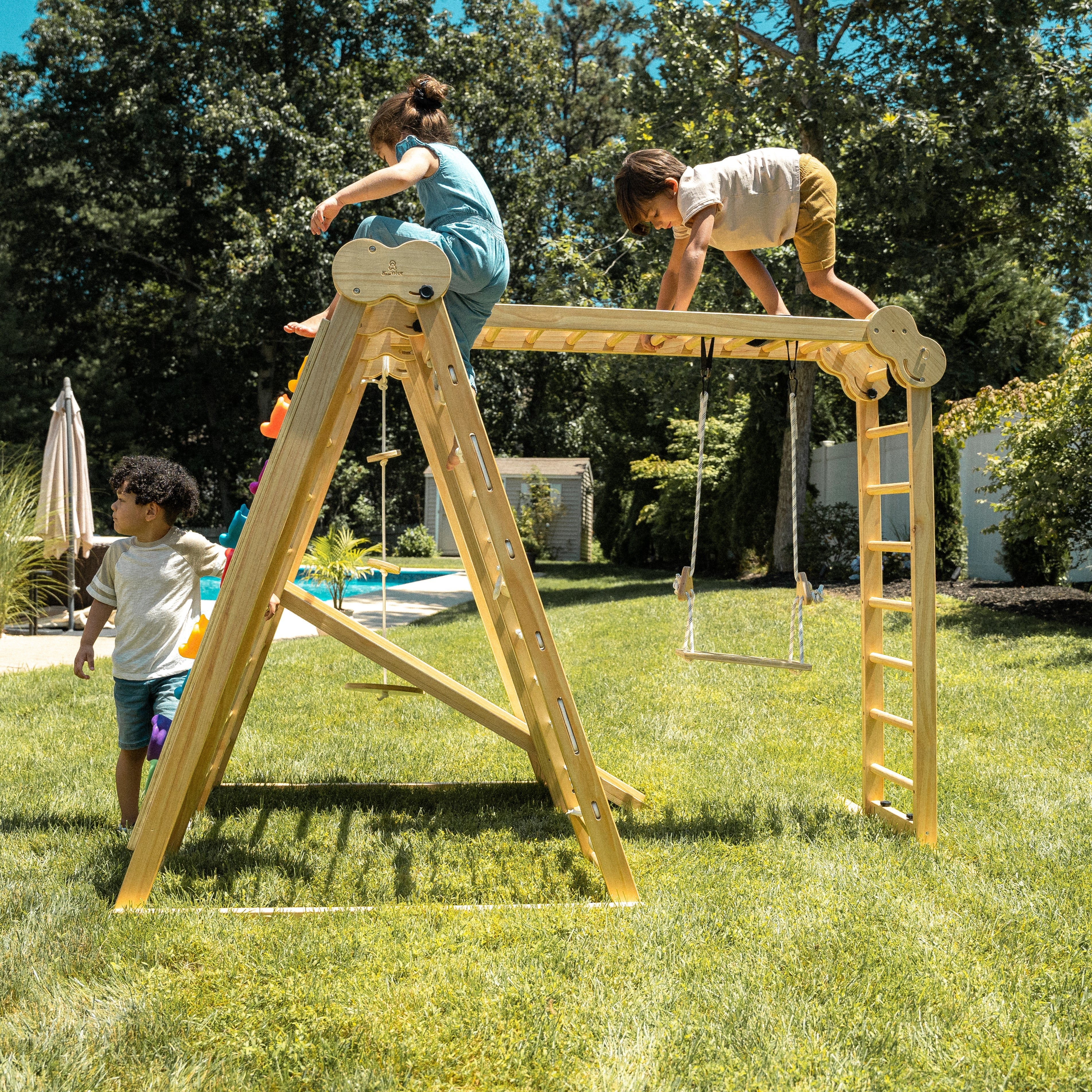 Chestnut - 8-in-1 Indoor Jungle Gym for Toddlers Indoor Avenlur.com   