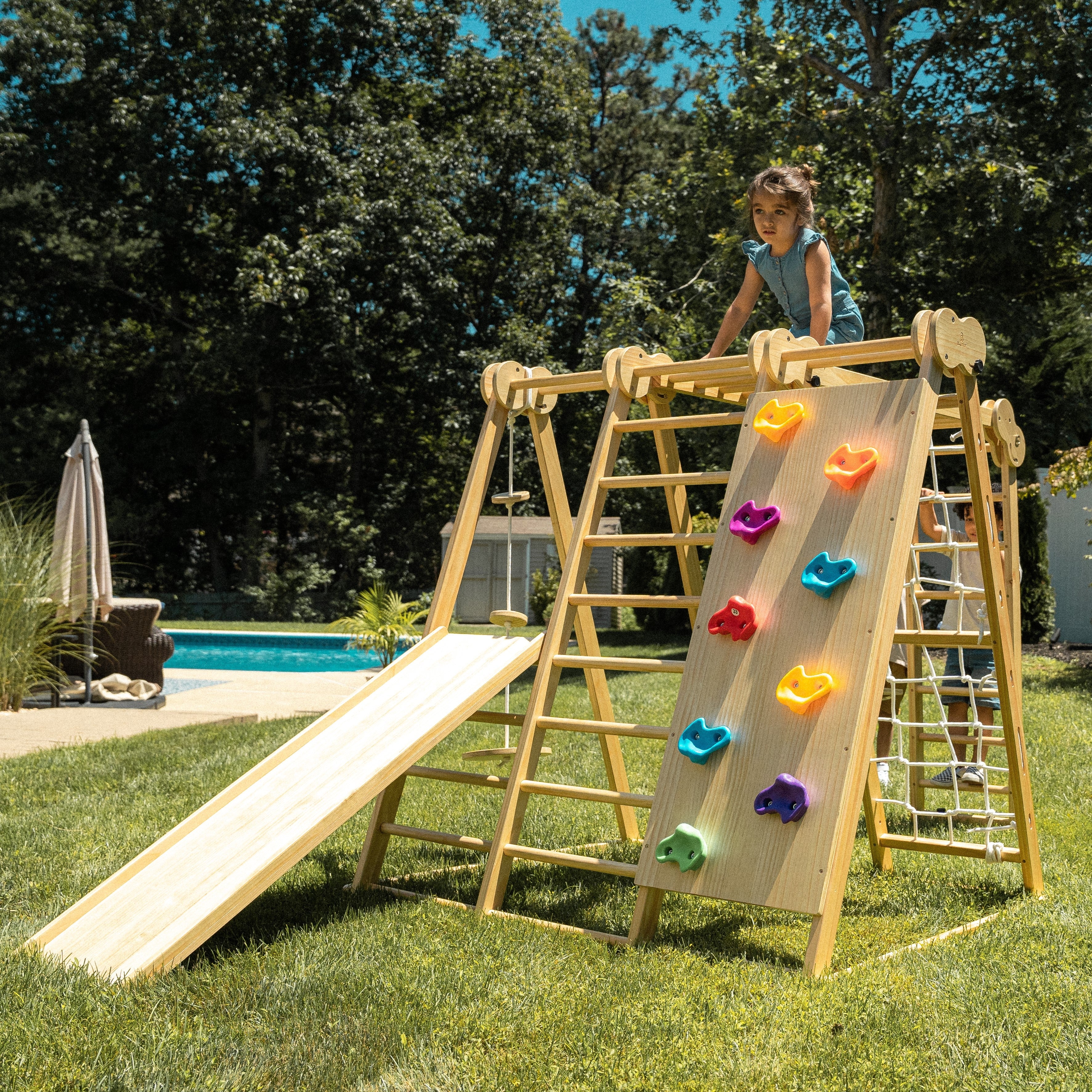 Chestnut - 8-in-1 Indoor Jungle Gym for Toddlers Indoor Avenlur.com   