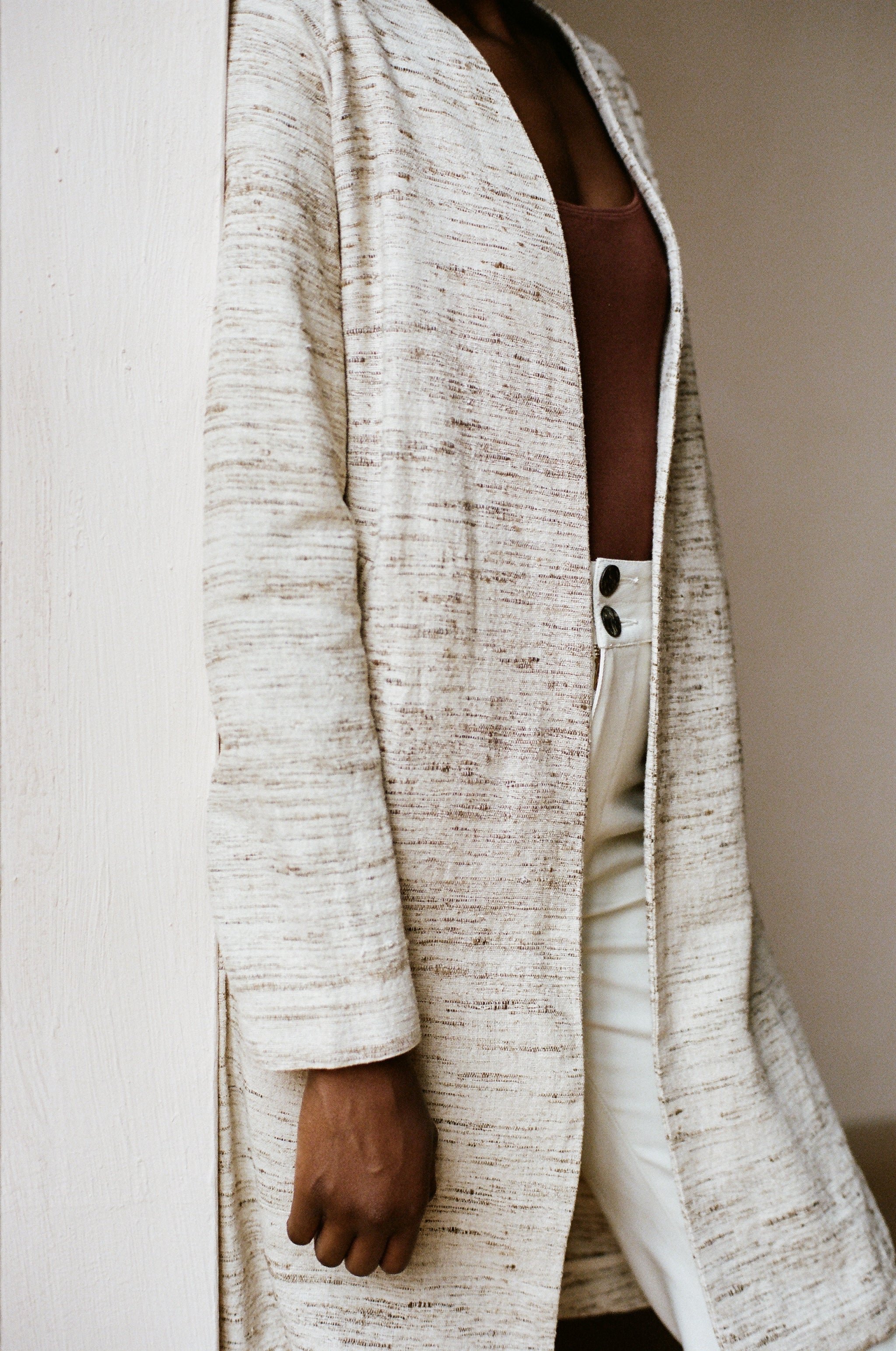 Silk Verde Coat - Bone