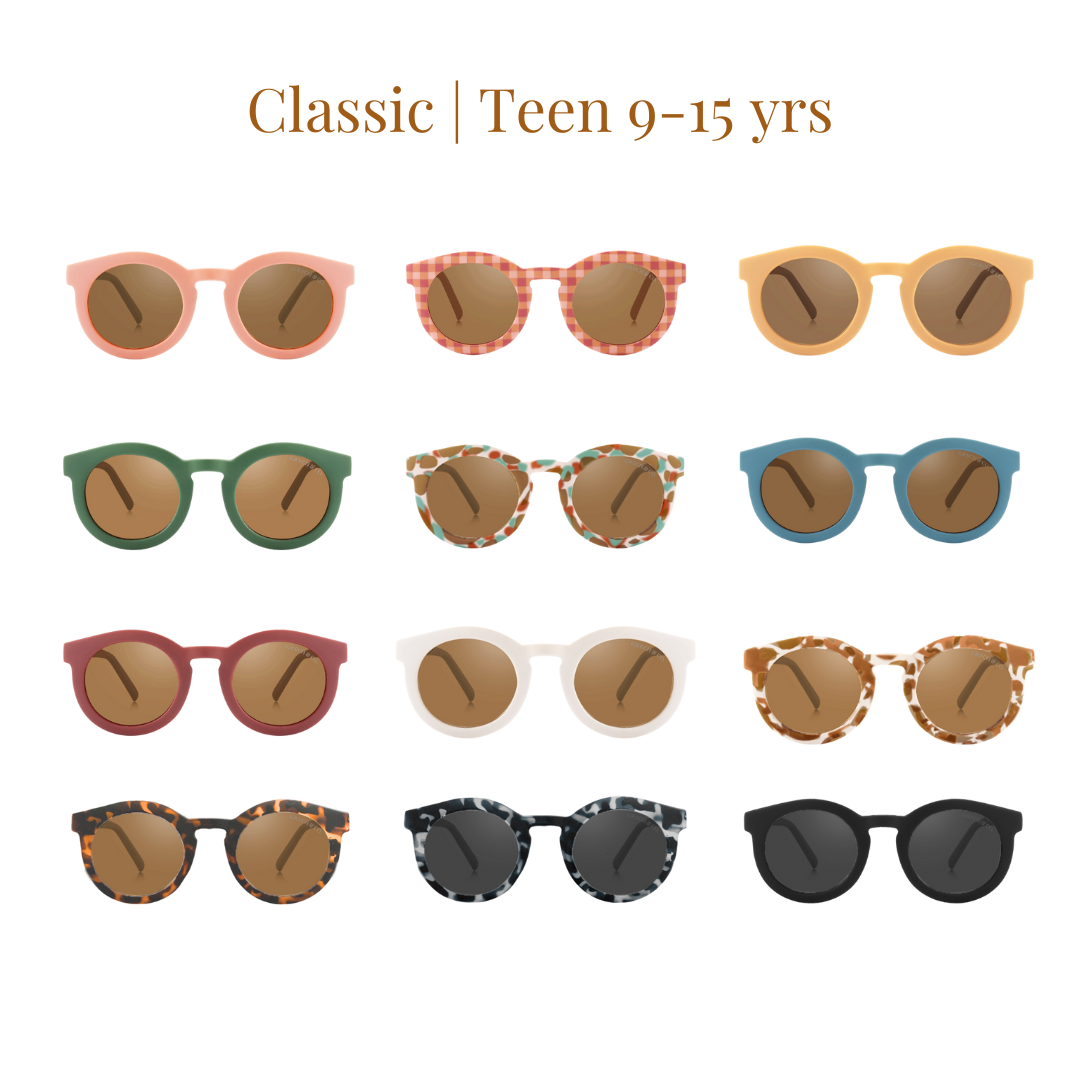 Classic | Sustainable Sunglasses | Plant-Based Bendable Polarized - Teen | 9-15 Y | Ivory Tortoise