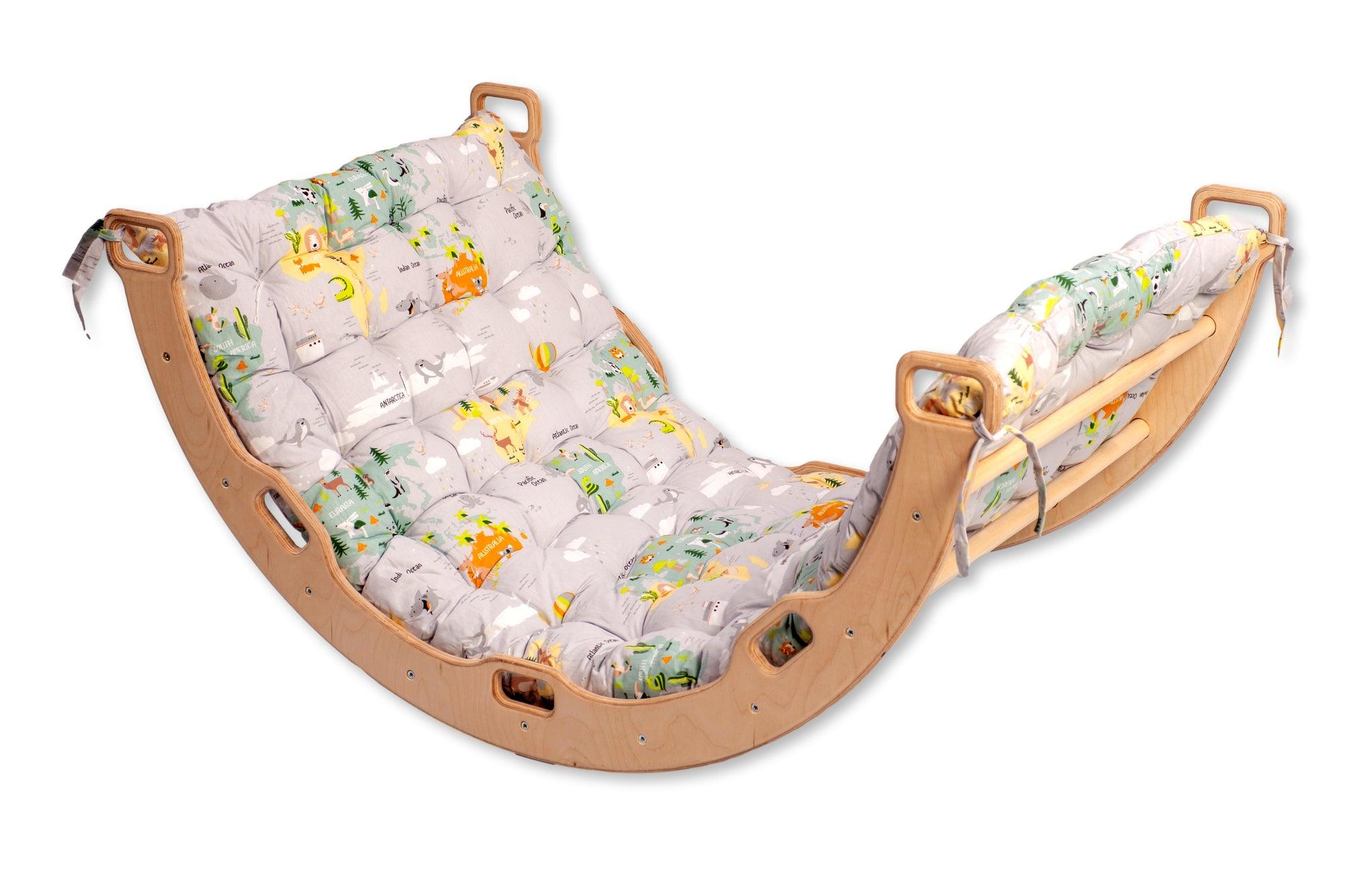 XL Climbing Arch/Rocker & Map Pattern Cushion Set