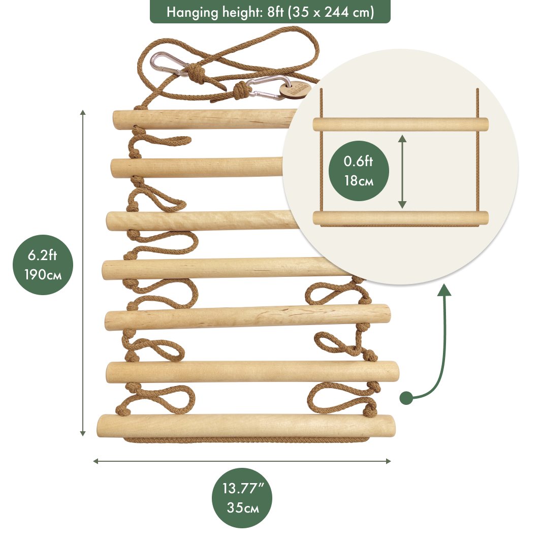 Climbing rope ladder for kids 3-9 y.o. Single Swing Goodevas   