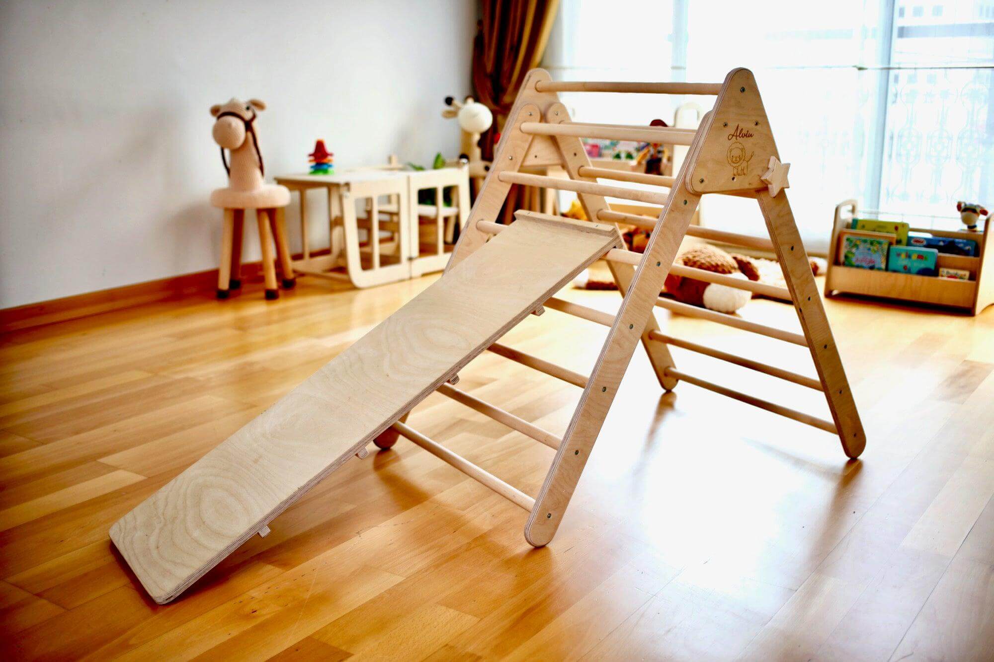 Climbing Triangle with Ramp | Foldable Montessori Climbing Set