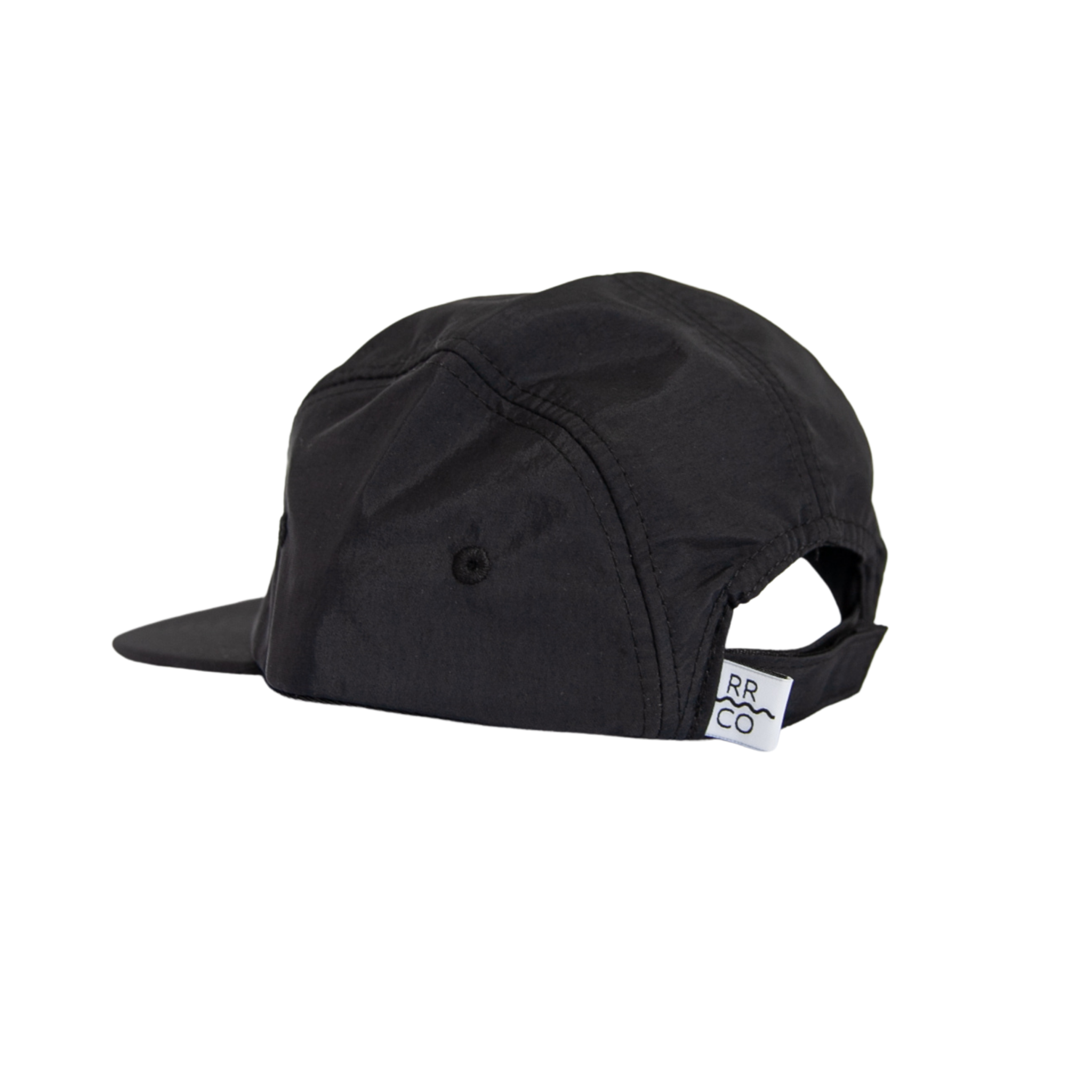 Nylon Five-Panel Hat in Coal