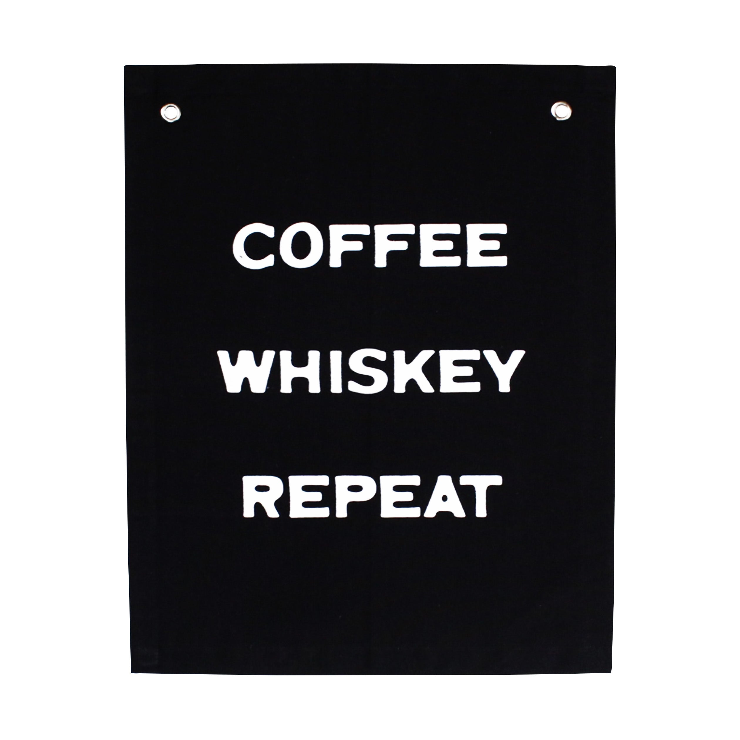 coffee whiskey repeat banner