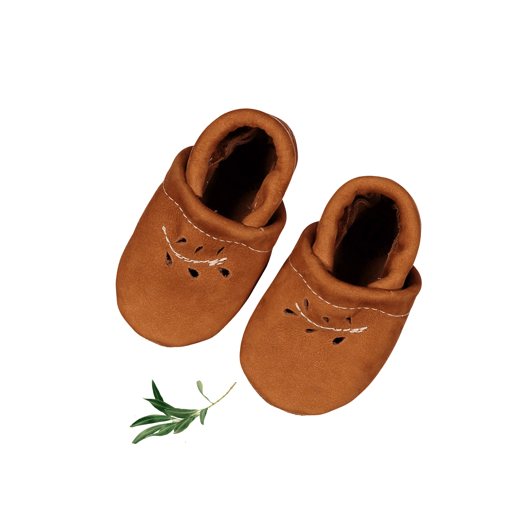 The Leather Mocc - Cognac Shoes Lovely Littles   