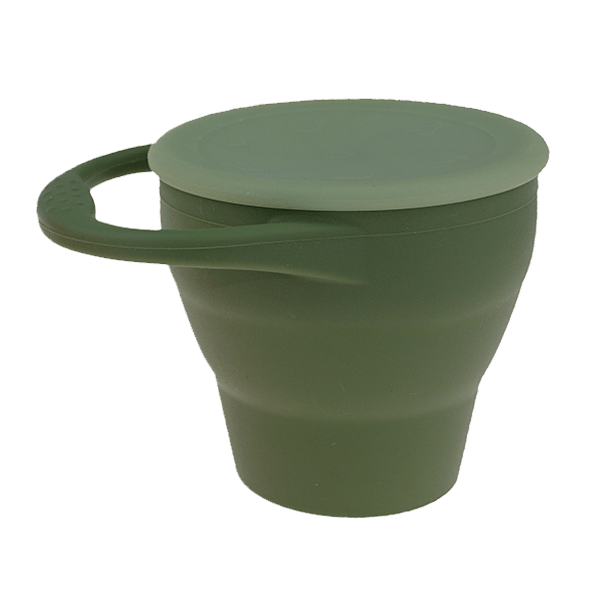 Collapsible Silicone Snack Cup - Army Green SNACK CUP MKS Miminoo   