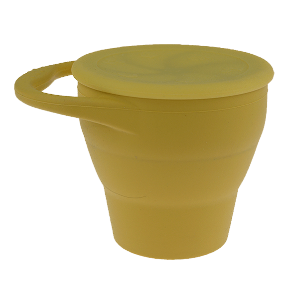 Collapsible Silicone Snack Cup - Mustard SNACK CUP MKS Miminoo   