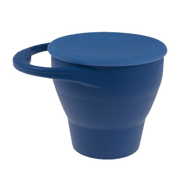 Collapsible Silicone Snack Cup - Navy SNACK CUP MKS Miminoo   