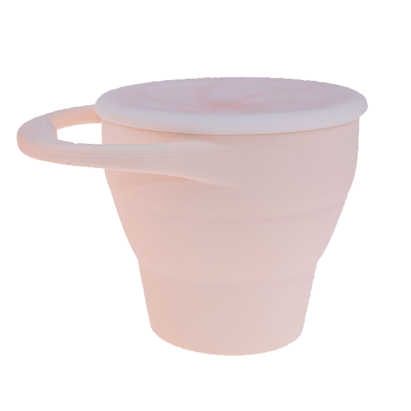 Collapsible Silicone Snack Cup - Soft Pink SNACK CUP MKS Miminoo   