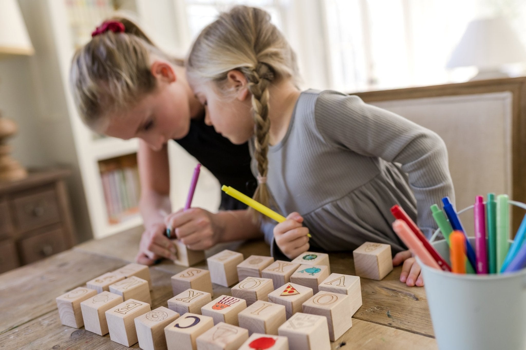 Maple ABC Block Set Blocks Bannor Toys   