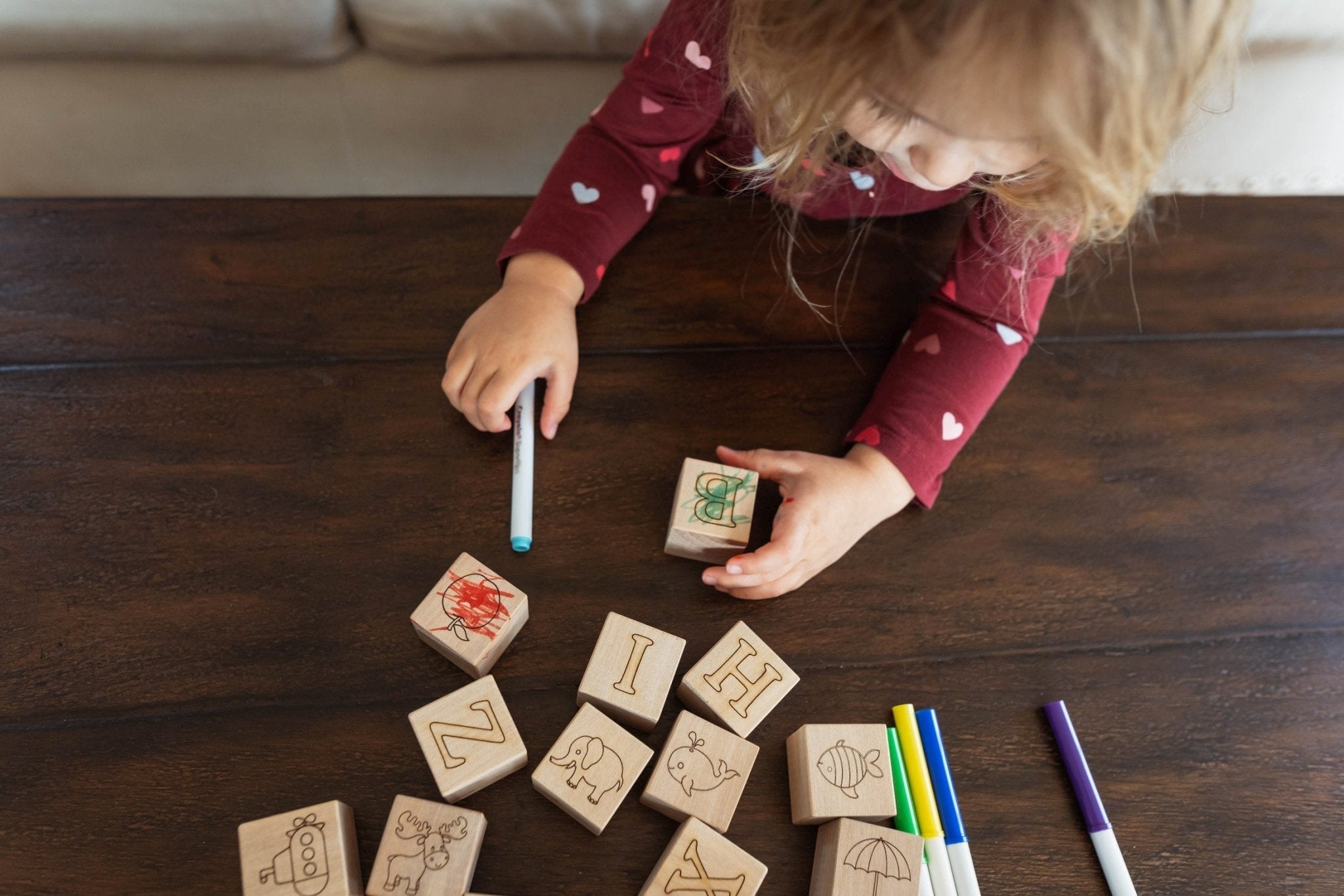 Maple ABC Block Set Blocks Bannor Toys   