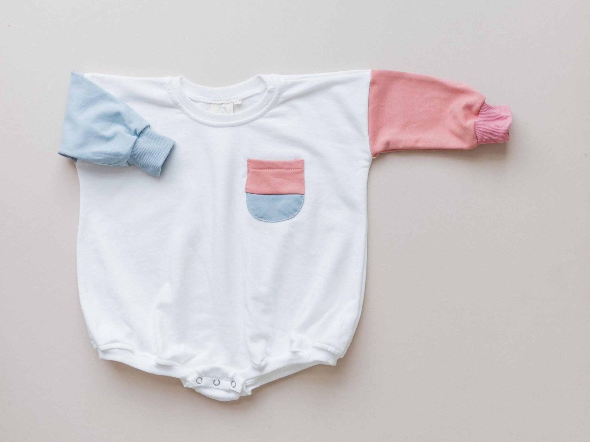 Colorblock Sweatshirt Romper - more colors