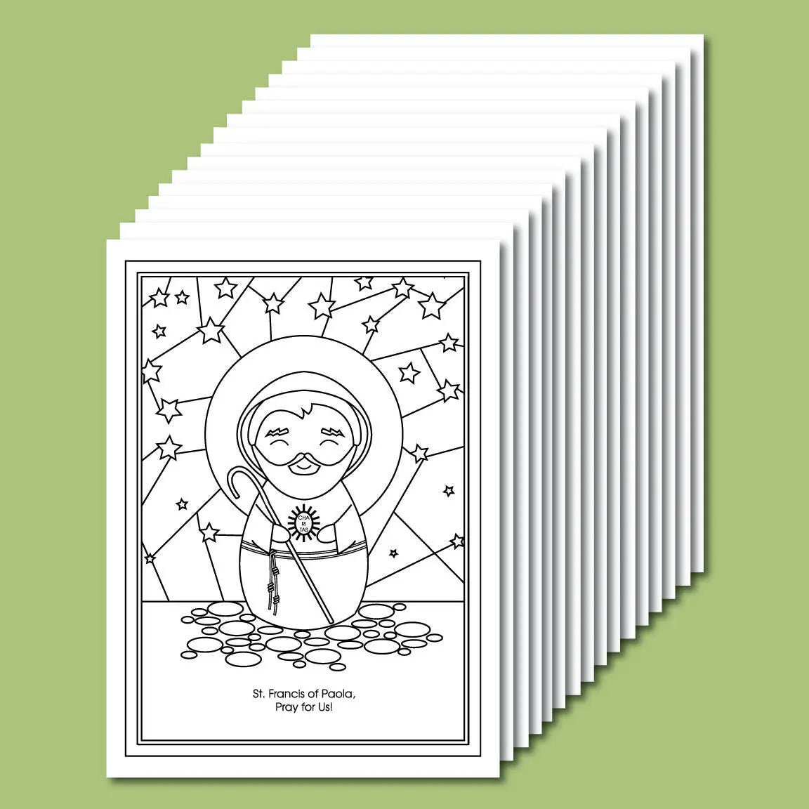 April Saints Coloring Sheets - Digital Download