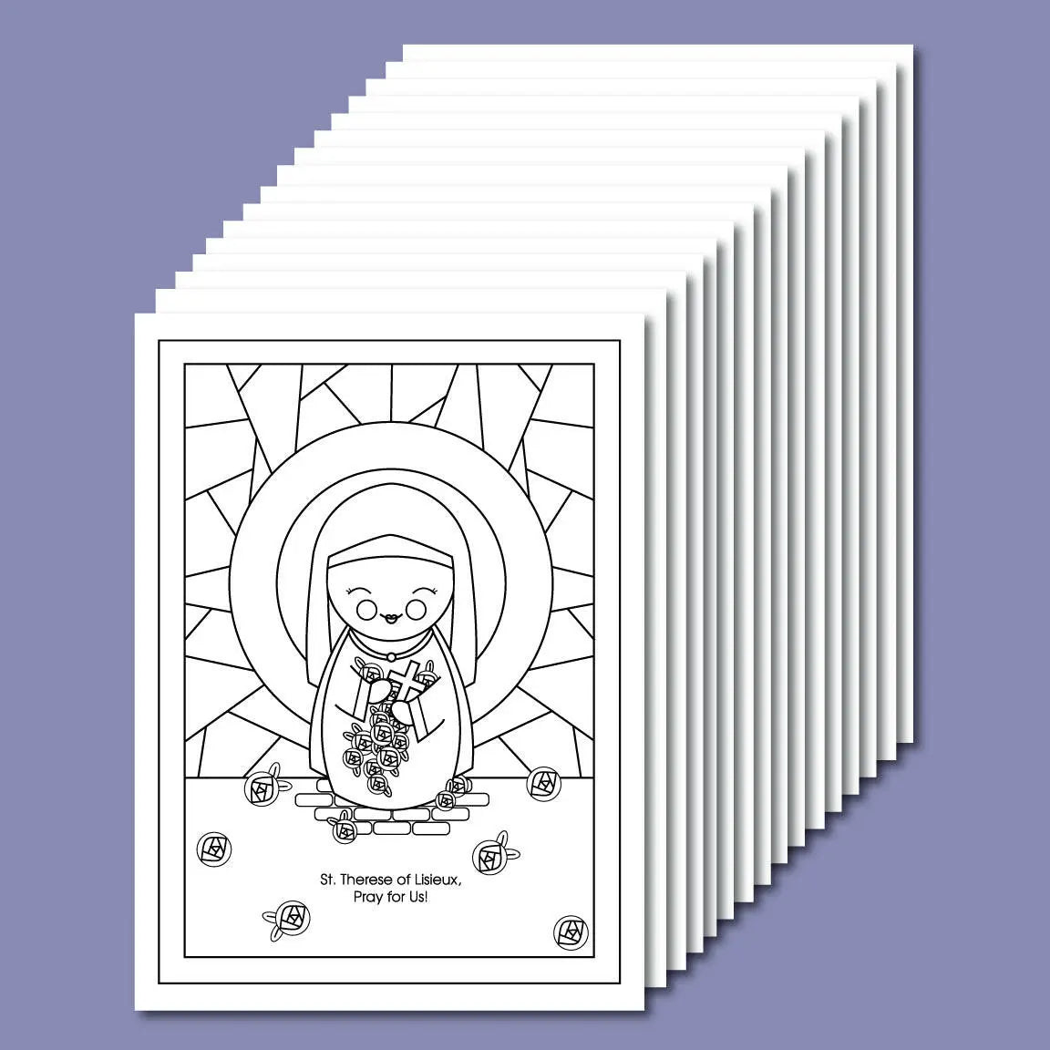 October Saints Coloring Sheets - Digital Download