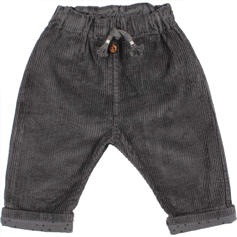 Baby Corduroy Pants w/ Back Pockets - Antracite