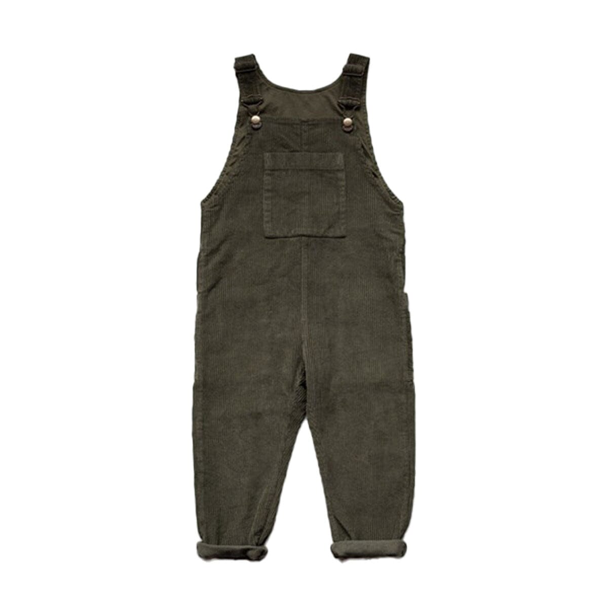 The Wild and Free Cord Dungaree Overall - Olive - FINAL SALE