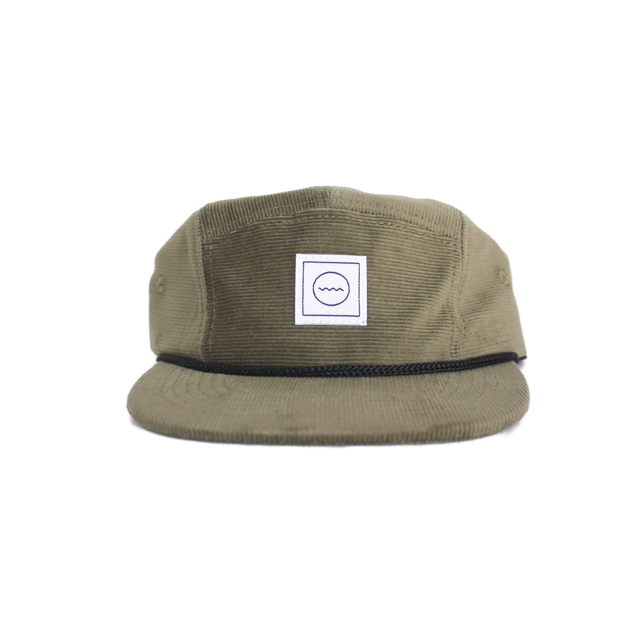 Corduroy Five-Panel Hat in Olive