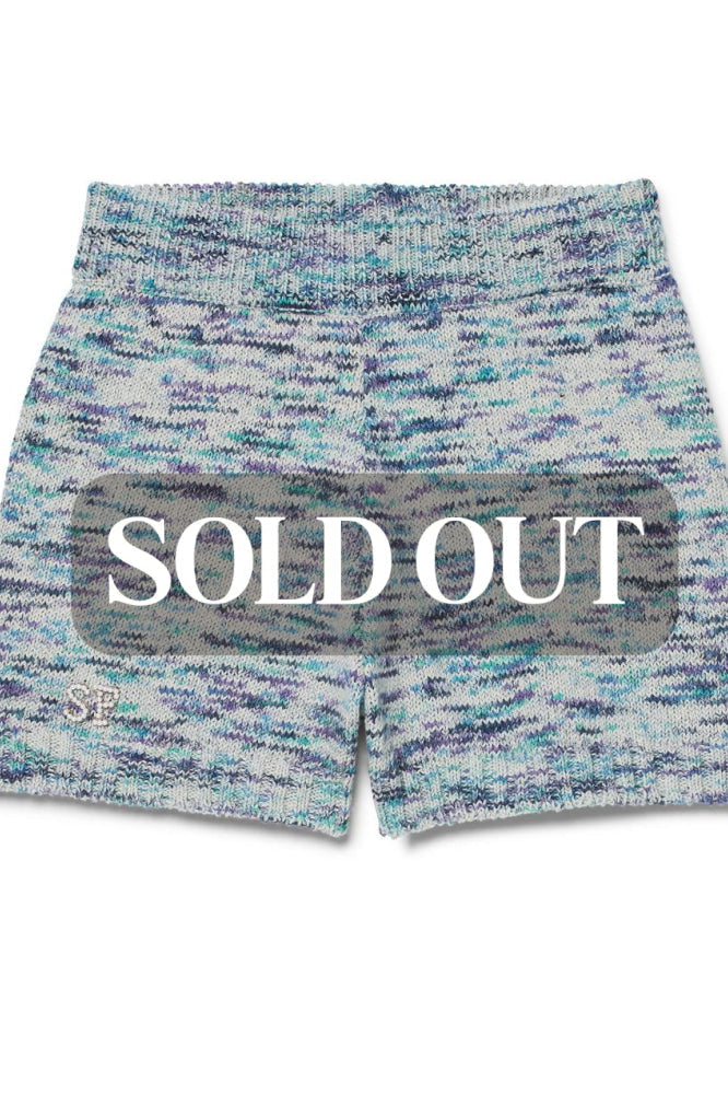 Cotton Bardot Shorts - Blue Multi