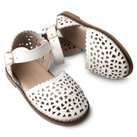 Leather Pocket Sandal | Color 'Cotton' | Hard Sole  Consciously Baby 5 (12 - 18 months)  