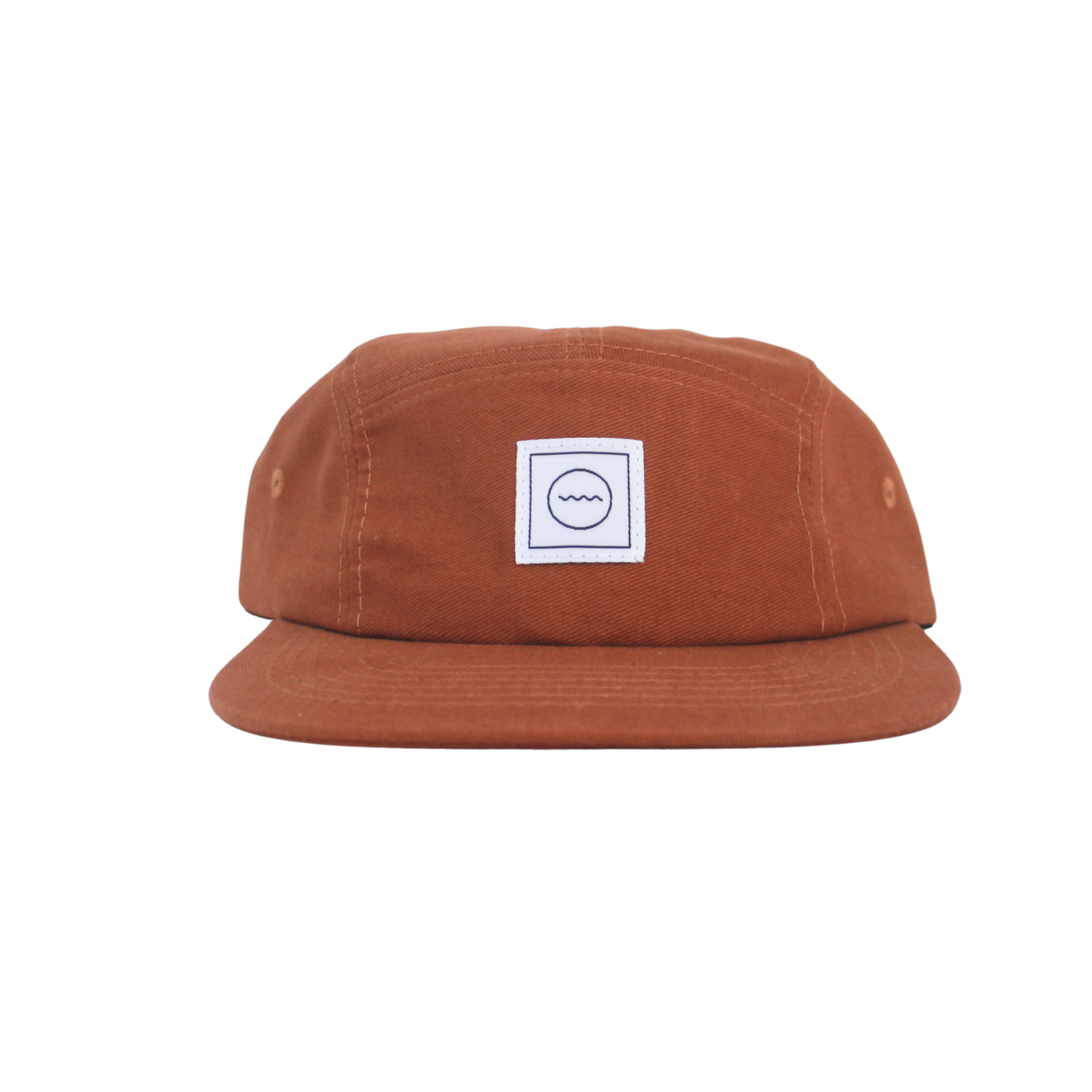 Cotton Five-Panel Hat in Rust