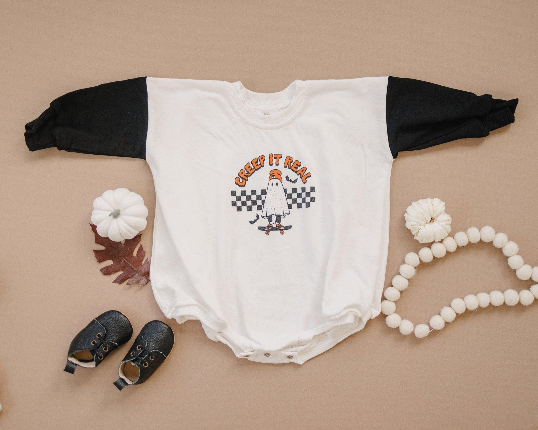 Creep It Real Halloween Sweatshirt Romper