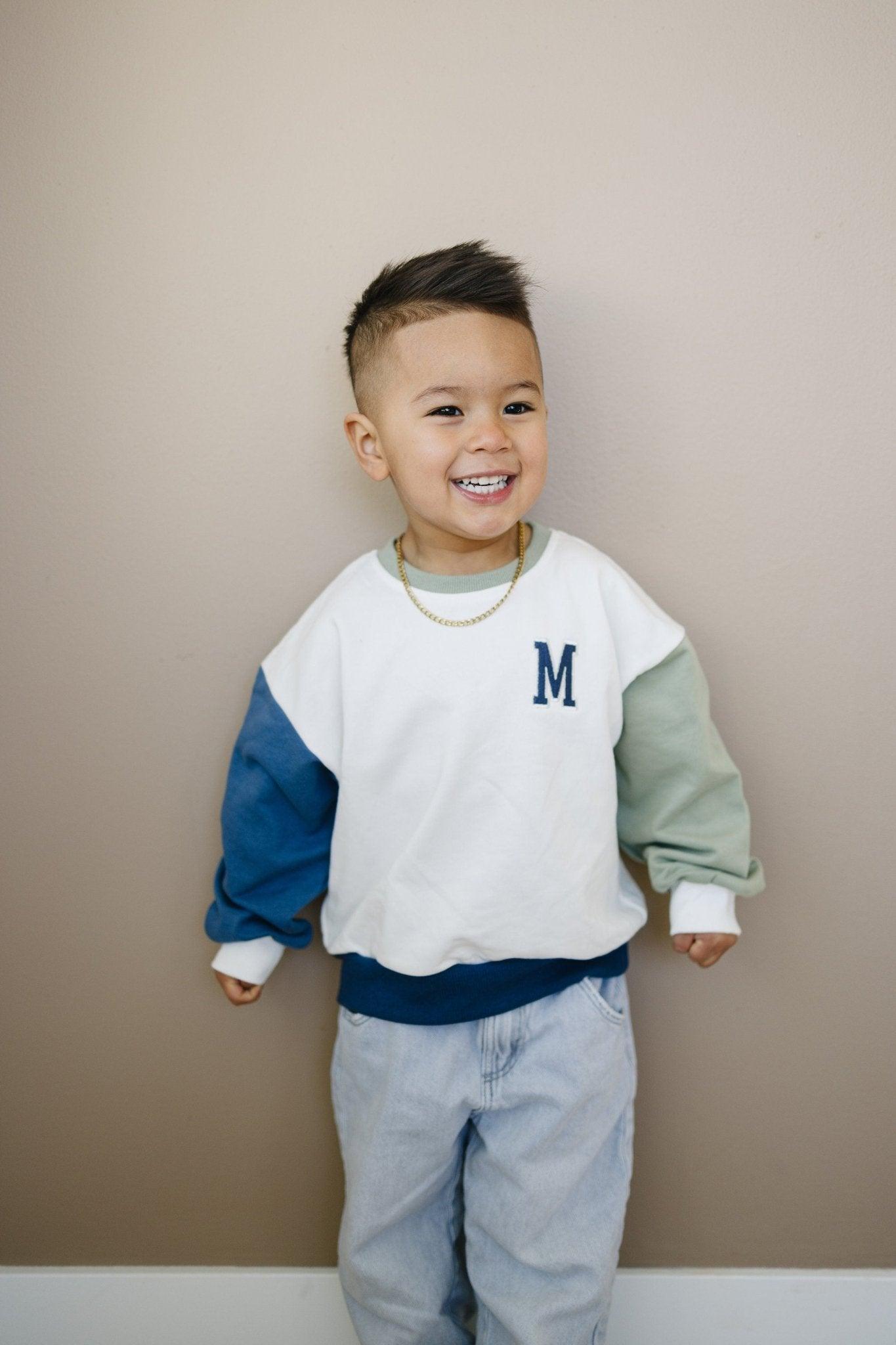 Custom Embroidered Colorblock Crewneck Sweatshirt