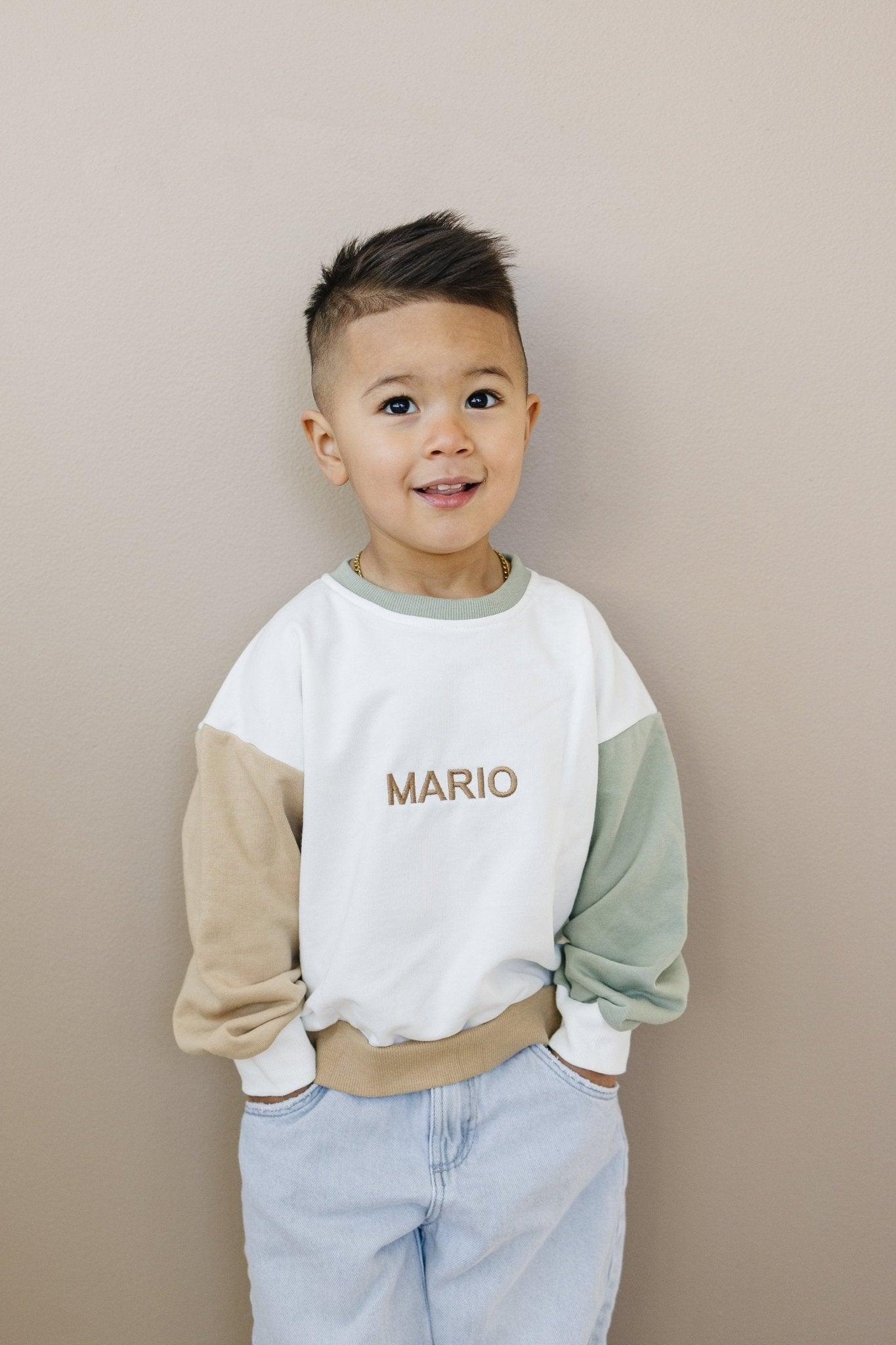 Custom Embroidered Colorblock Crewneck Sweatshirt