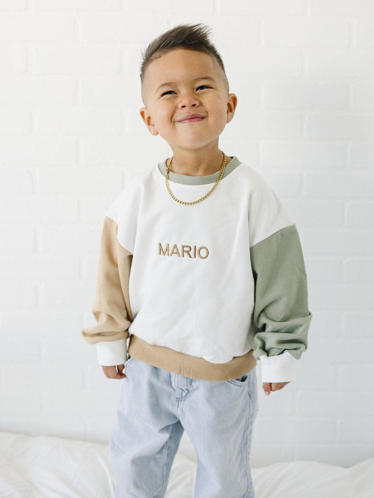Custom Embroidered Colorblock Crewneck Sweatshirt