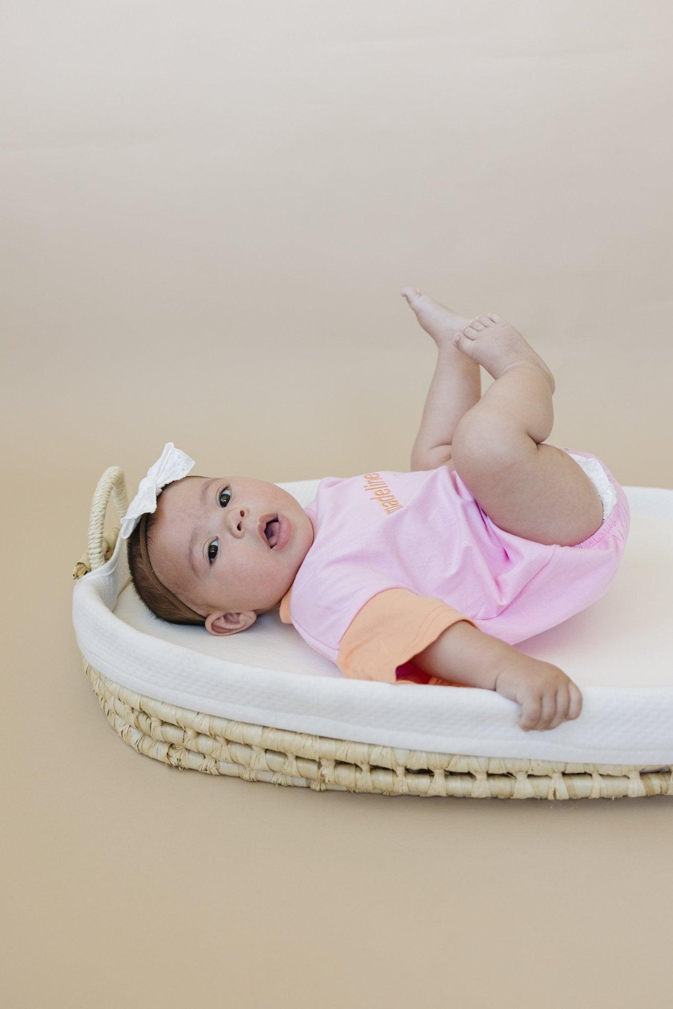Custom Embroidered Colorblock T-Shirt Romper