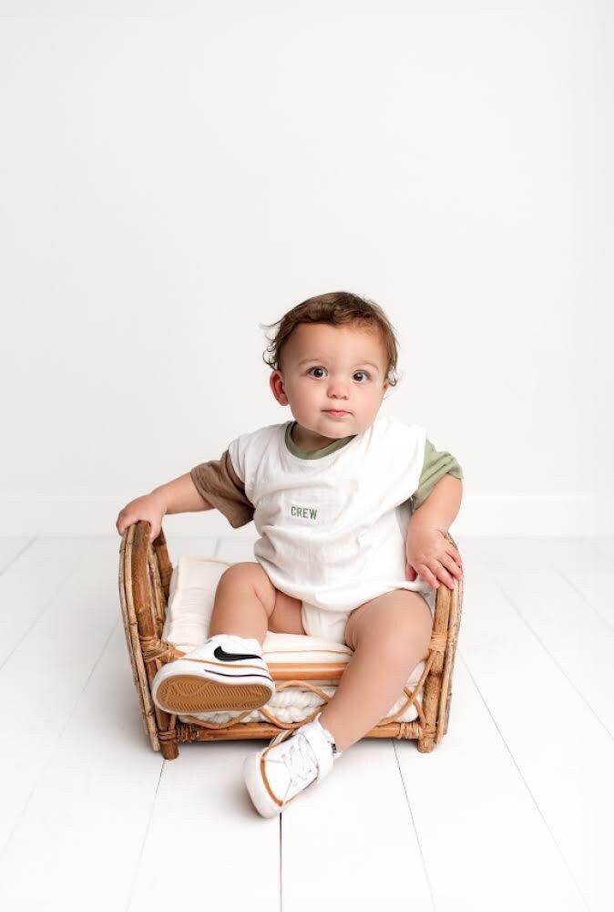 Custom Embroidered Colorblock T-Shirt Romper