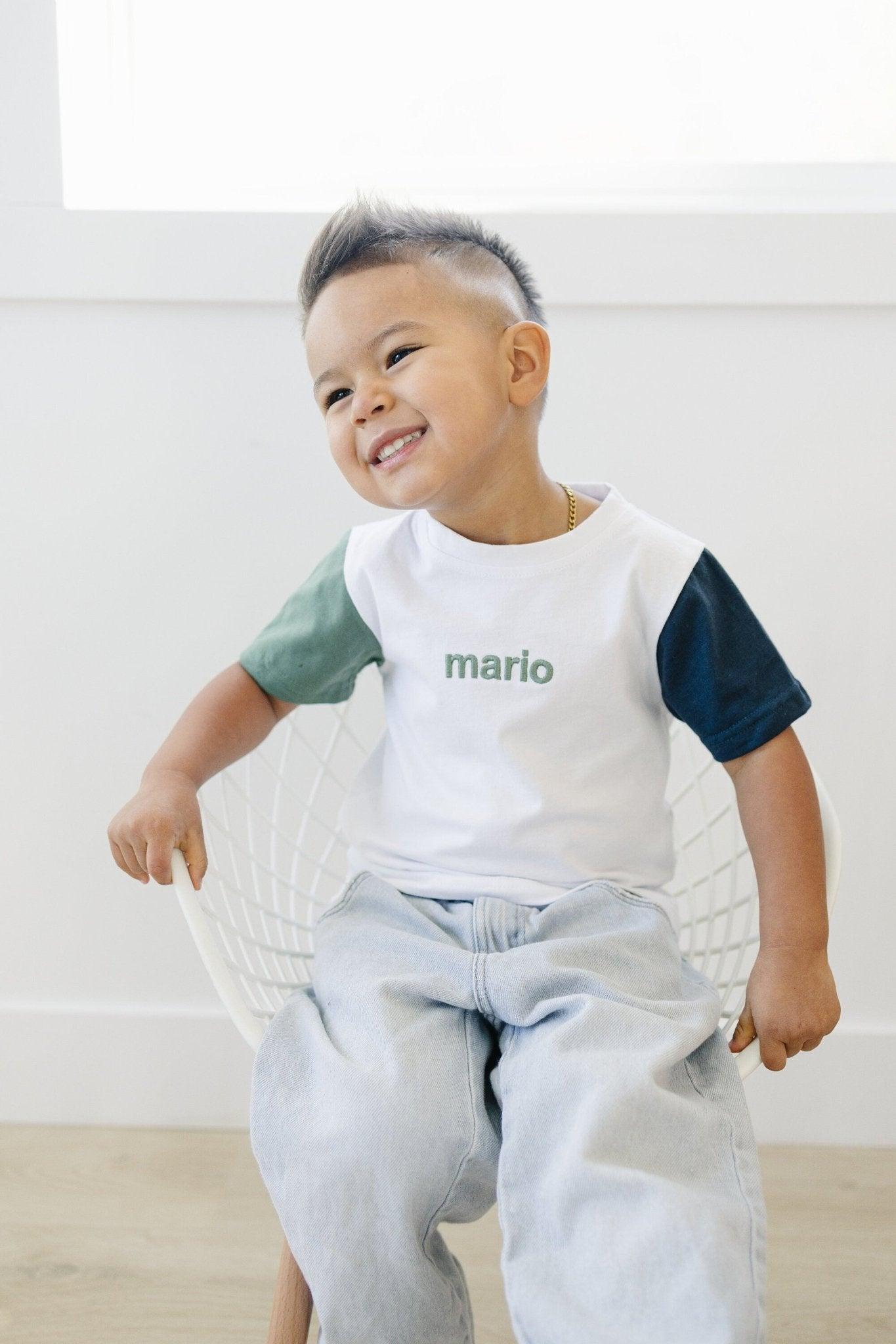 Custom Embroidered Colorblock Tee