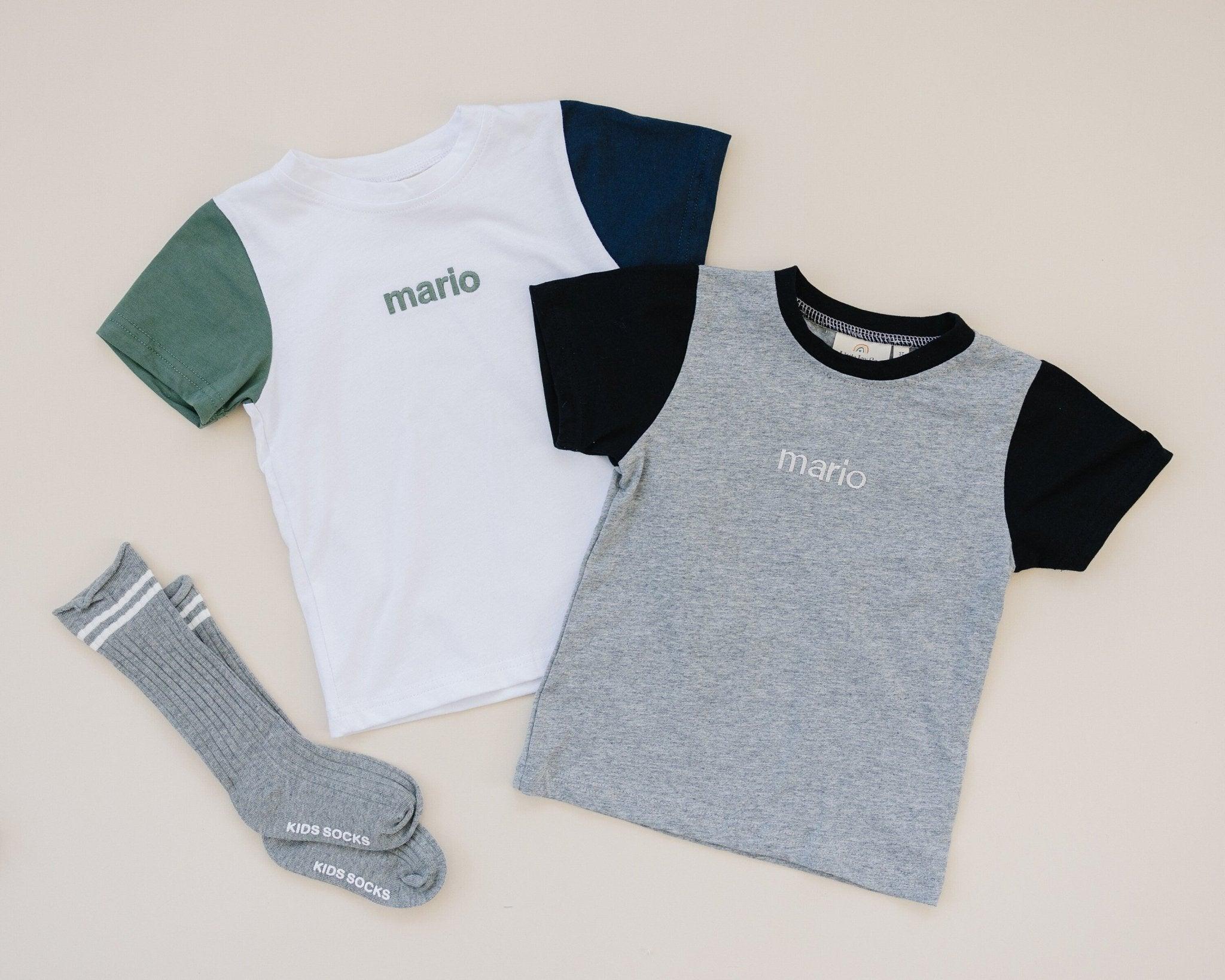 Custom Embroidered Colorblock Tee