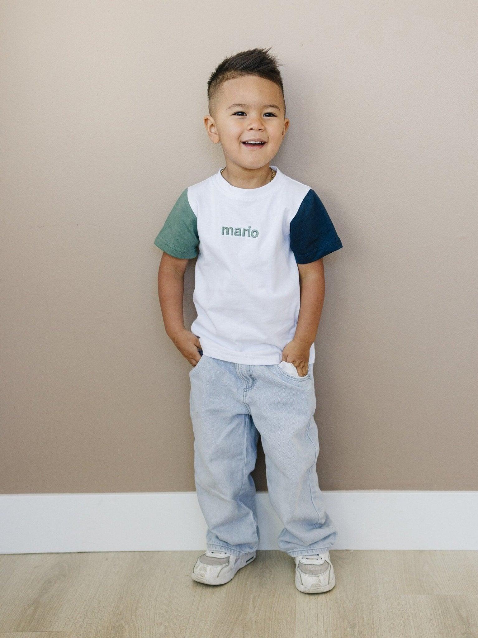 Custom Embroidered Colorblock Tee