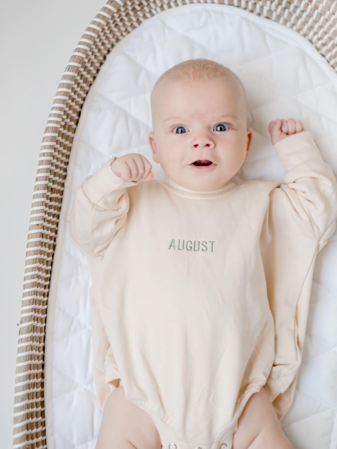 Custom Embroidered Sweatshirt Romper - more colors