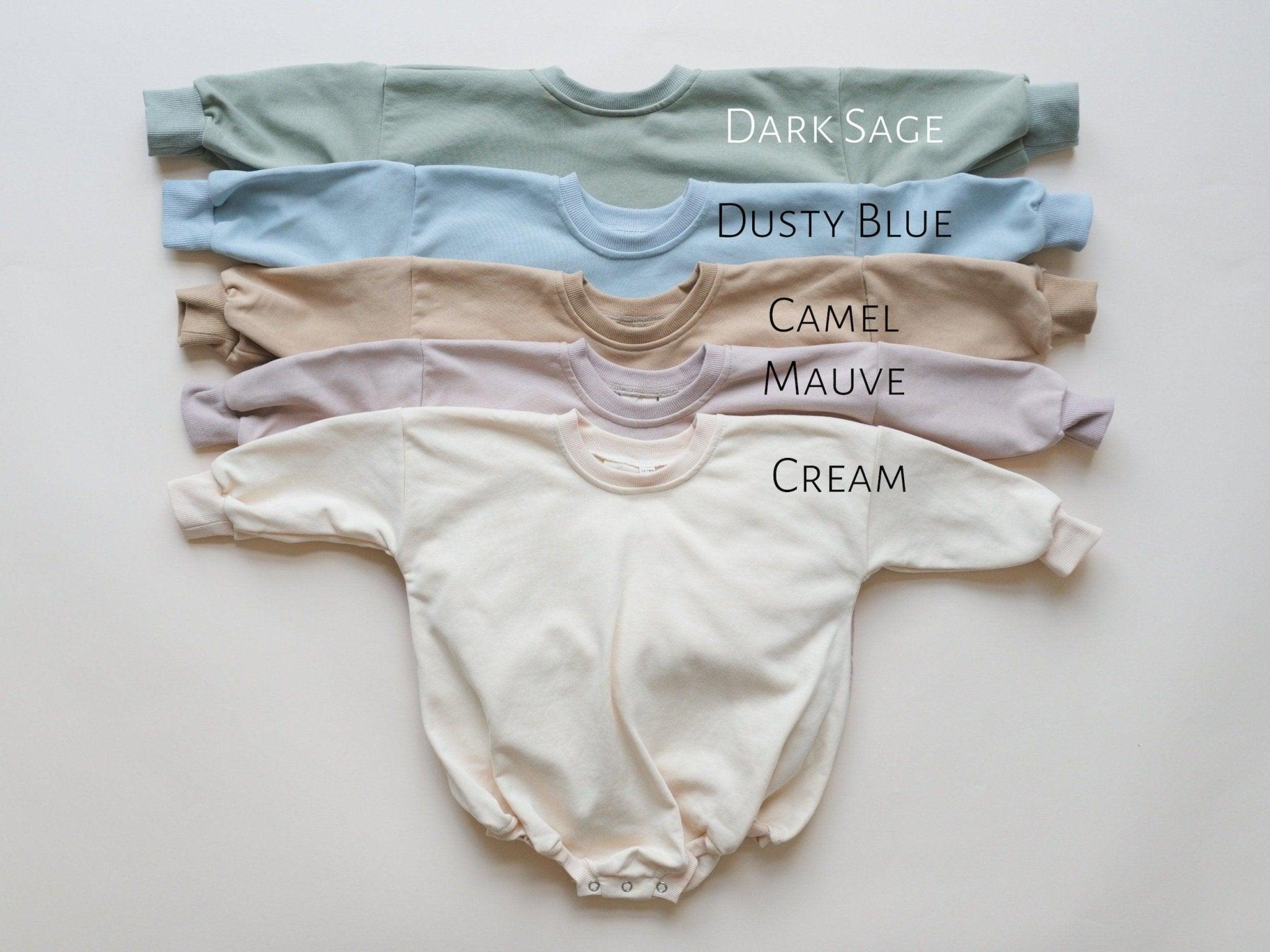 Custom Embroidered Sweatshirt Romper - more colors