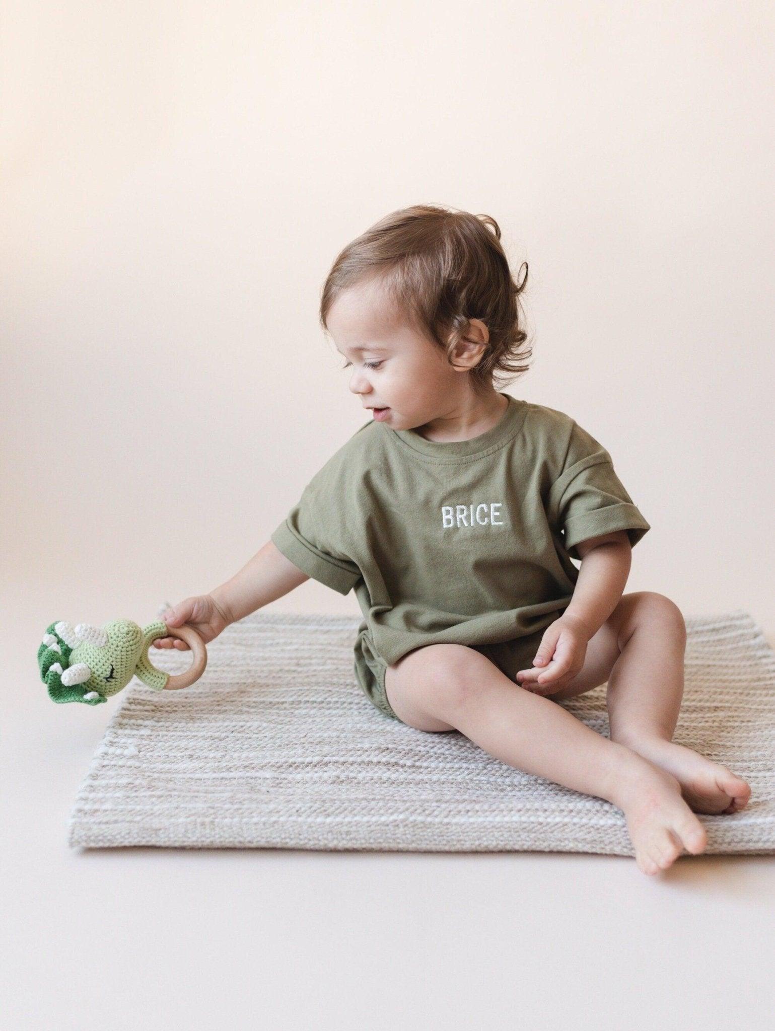 Custom Embroidered T-Shirt Romper - more colors
