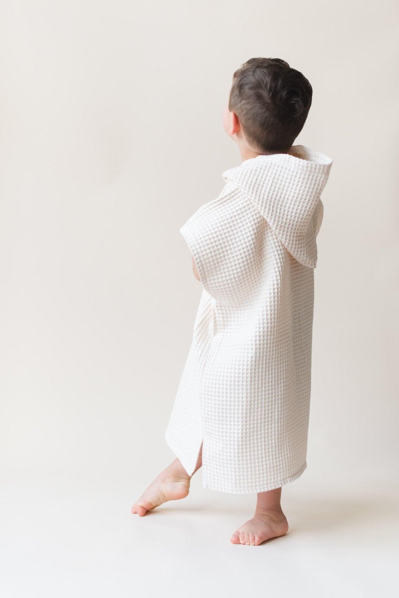 Custom Embroidered Waffle Beach Towel Poncho - more colors