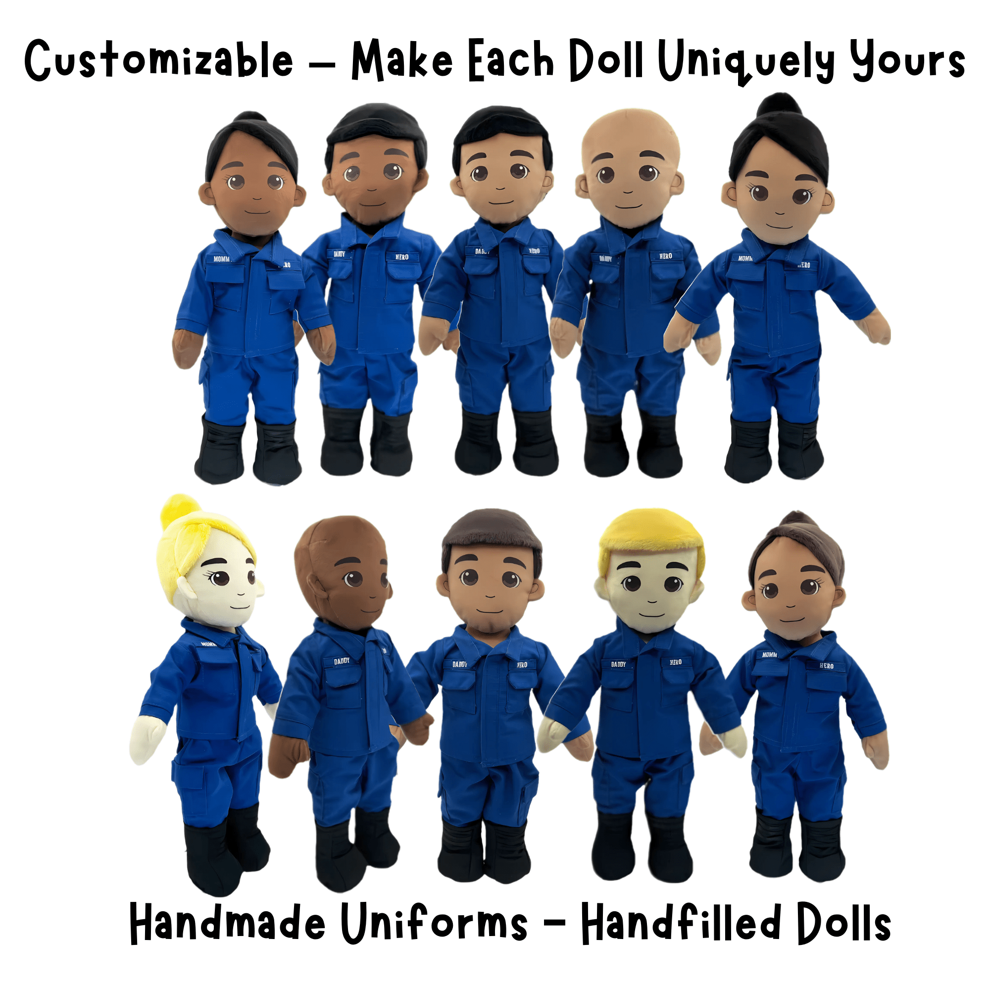 Coast Guard Daddy Doll | Military Doll | Recordable Gift