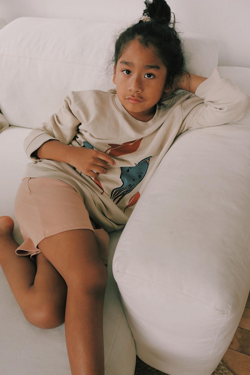 Organic Pima Cotton Kids Shorts - Pink