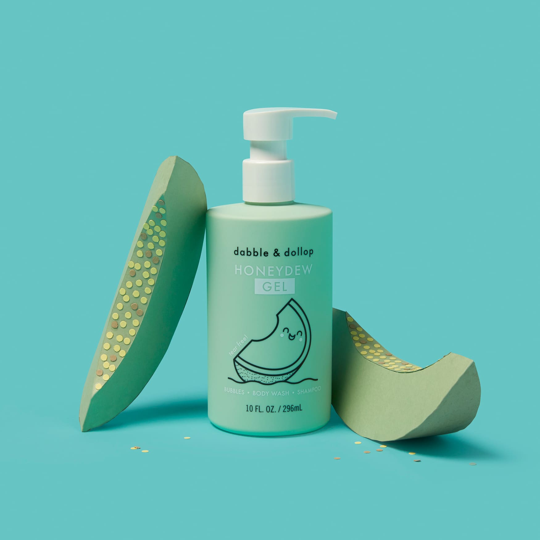 Shampoo & Body Wash - Honeydew Melon Single Bottle Dabble & Dollop   