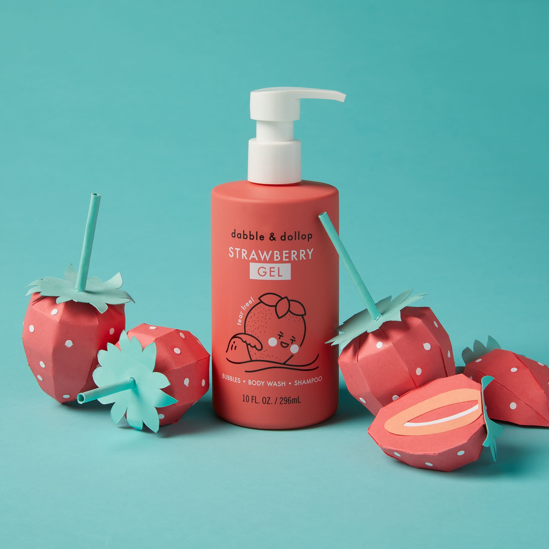 Shampoo & Body Wash - Strawberry Single Bottle Dabble & Dollop   