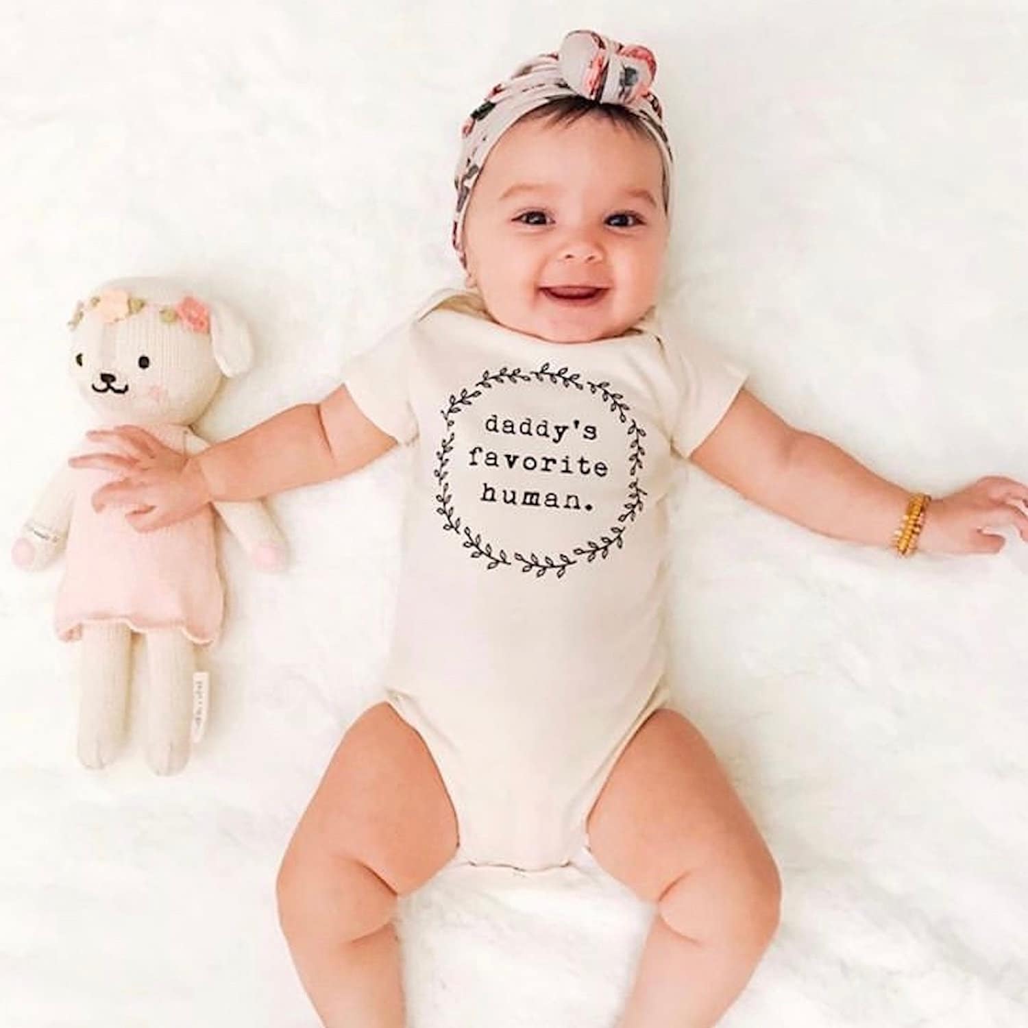 Daddy's Favorite Human Organic Baby Bodysuit