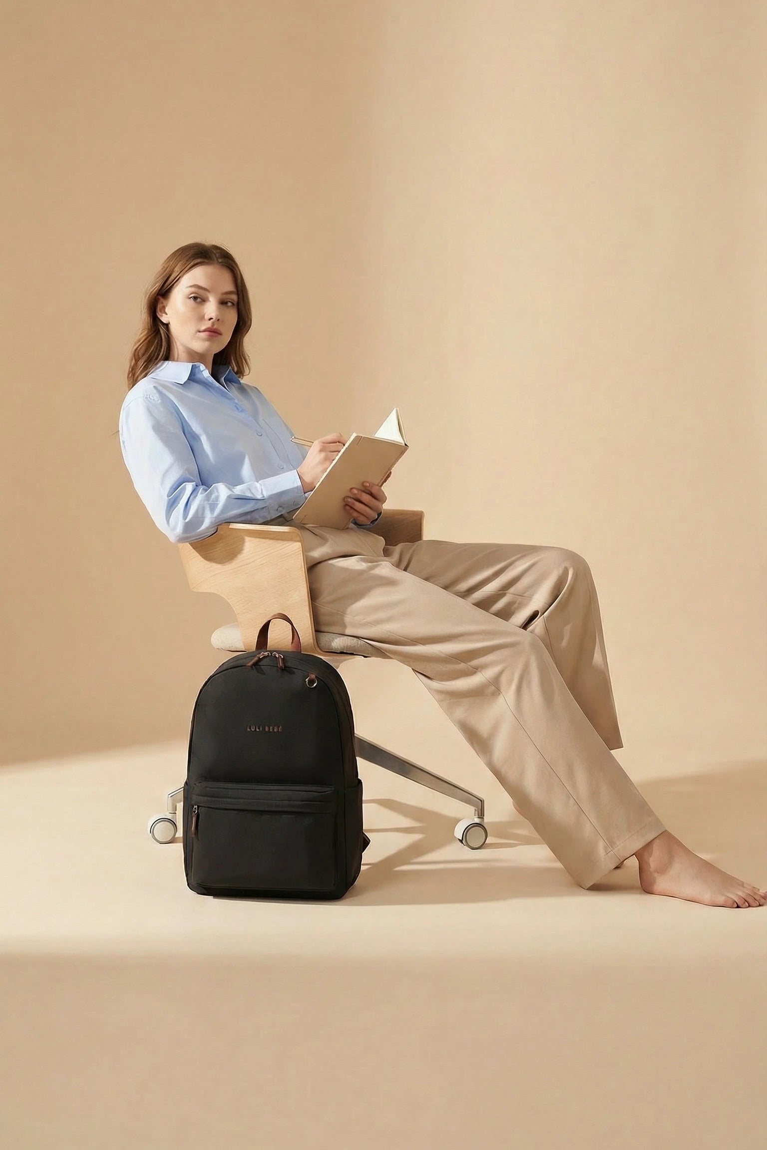 The Daily Backpack Black/Brown