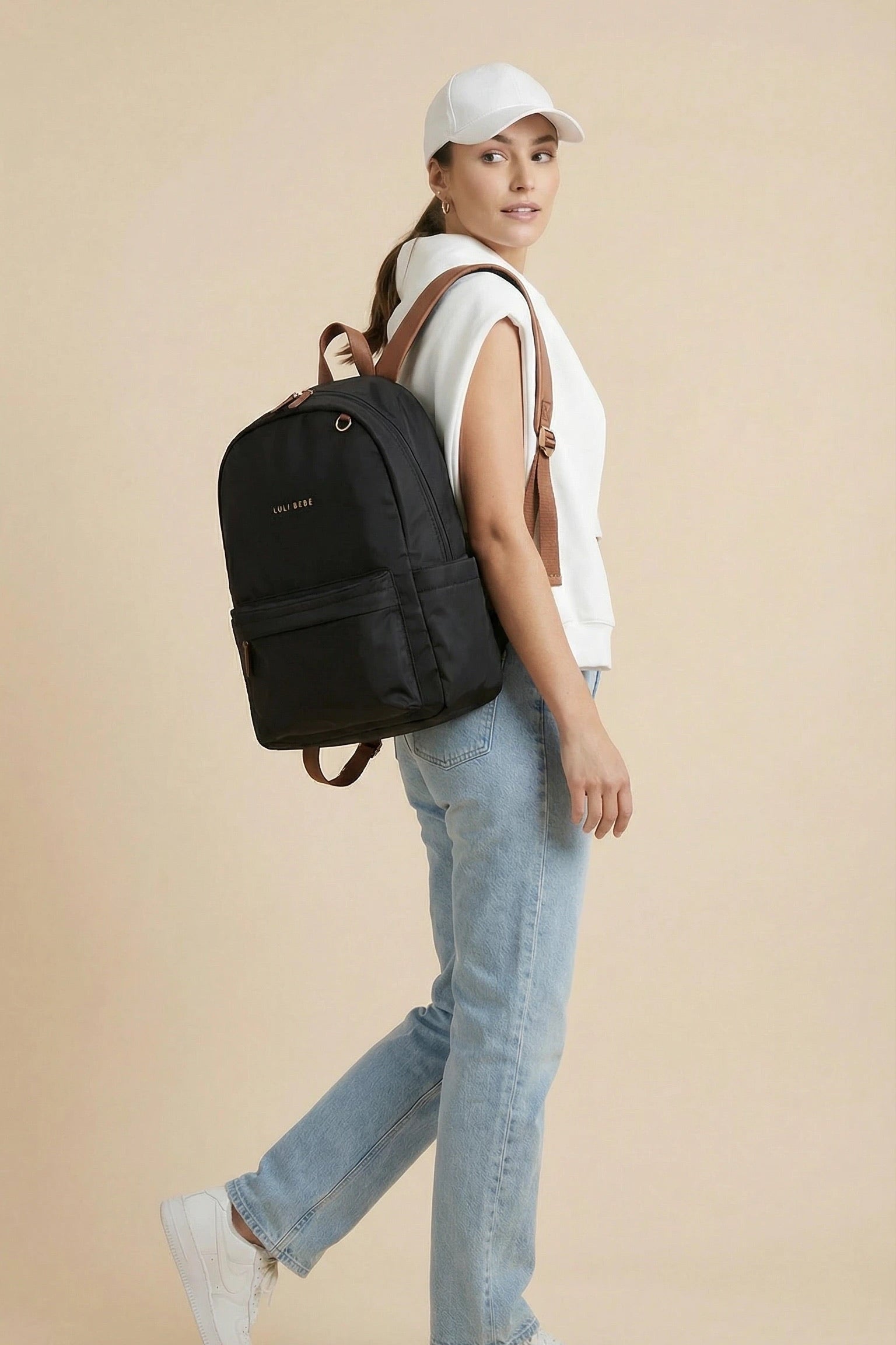The Daily Backpack Black/Brown