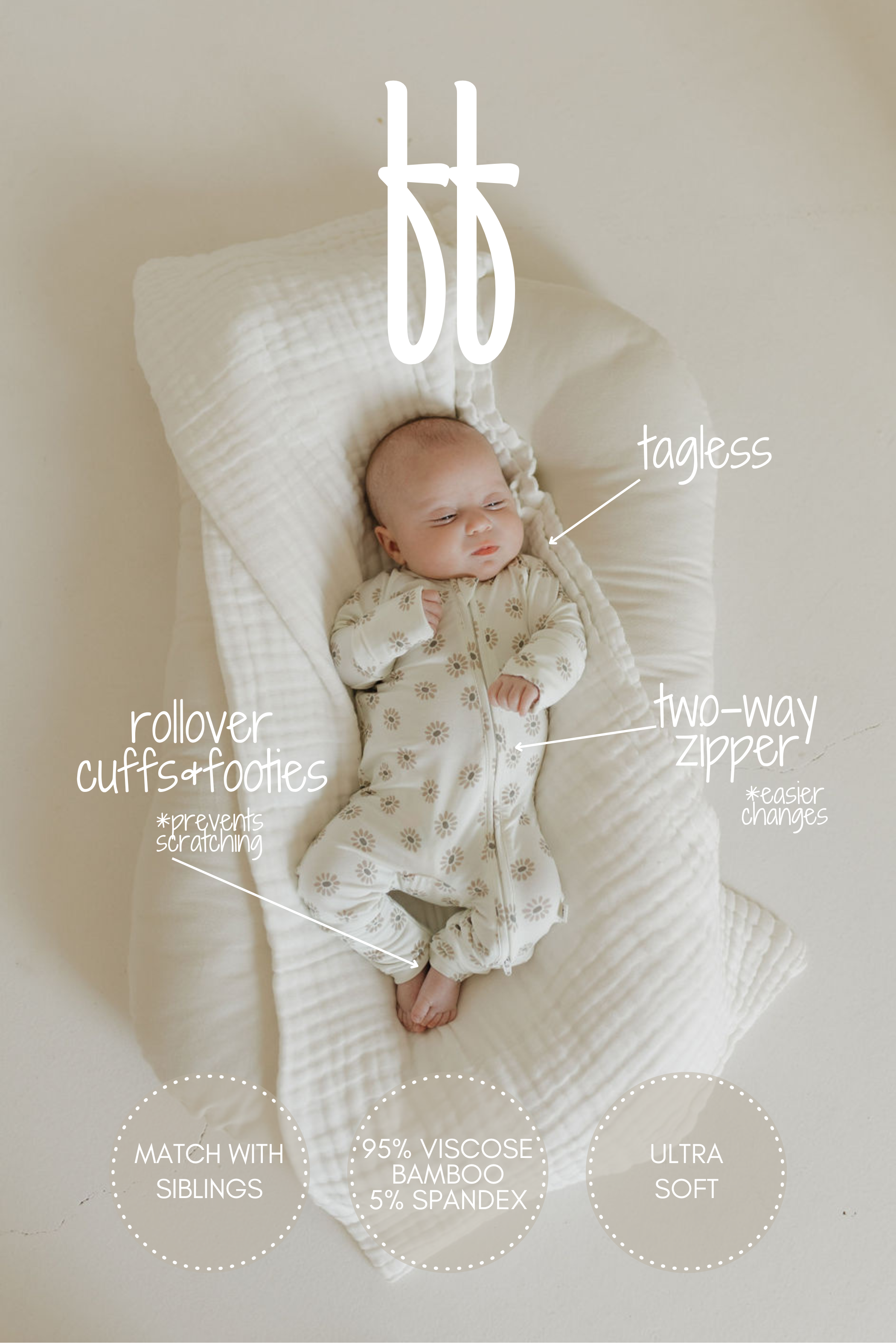 Bamboo Zip Pajamas | Daisy Fields