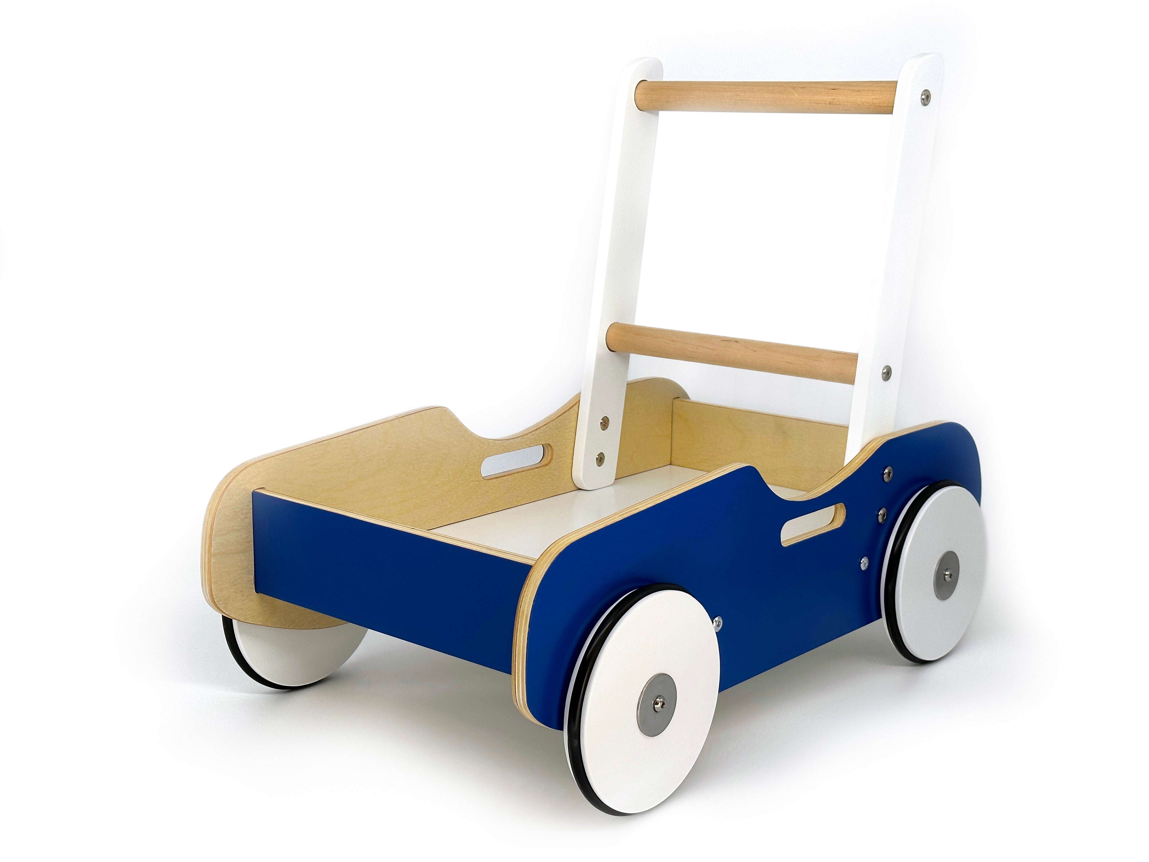 Luma Buggy: Navy Blue Handcrafted Wooden Push Cart Push Walker Luma Goods Co.   